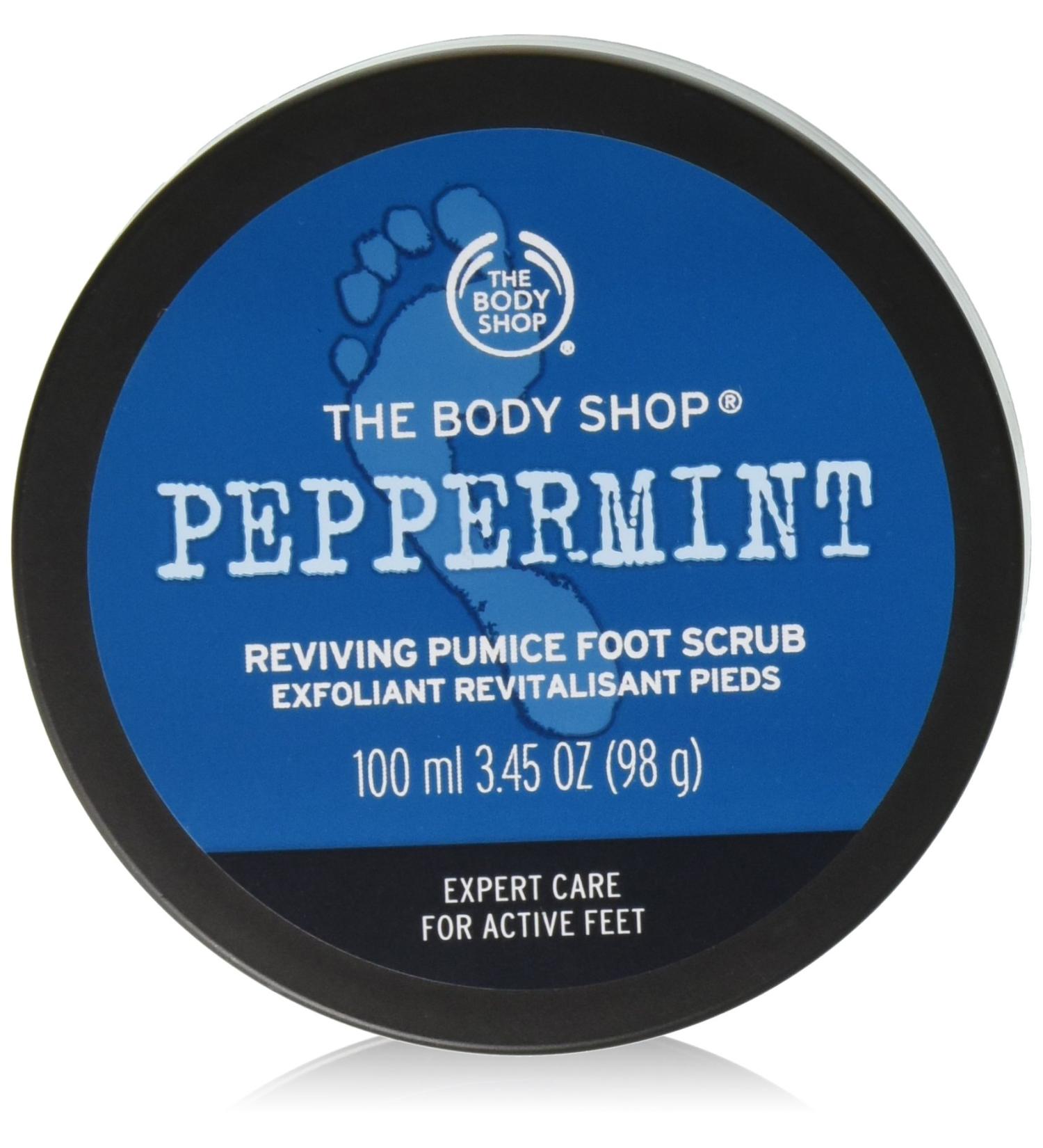 Body Shop Peppermint Pumice Foot Scrub 100ml - Exfoliating & Reviving - Buy Online on GoSupps.com