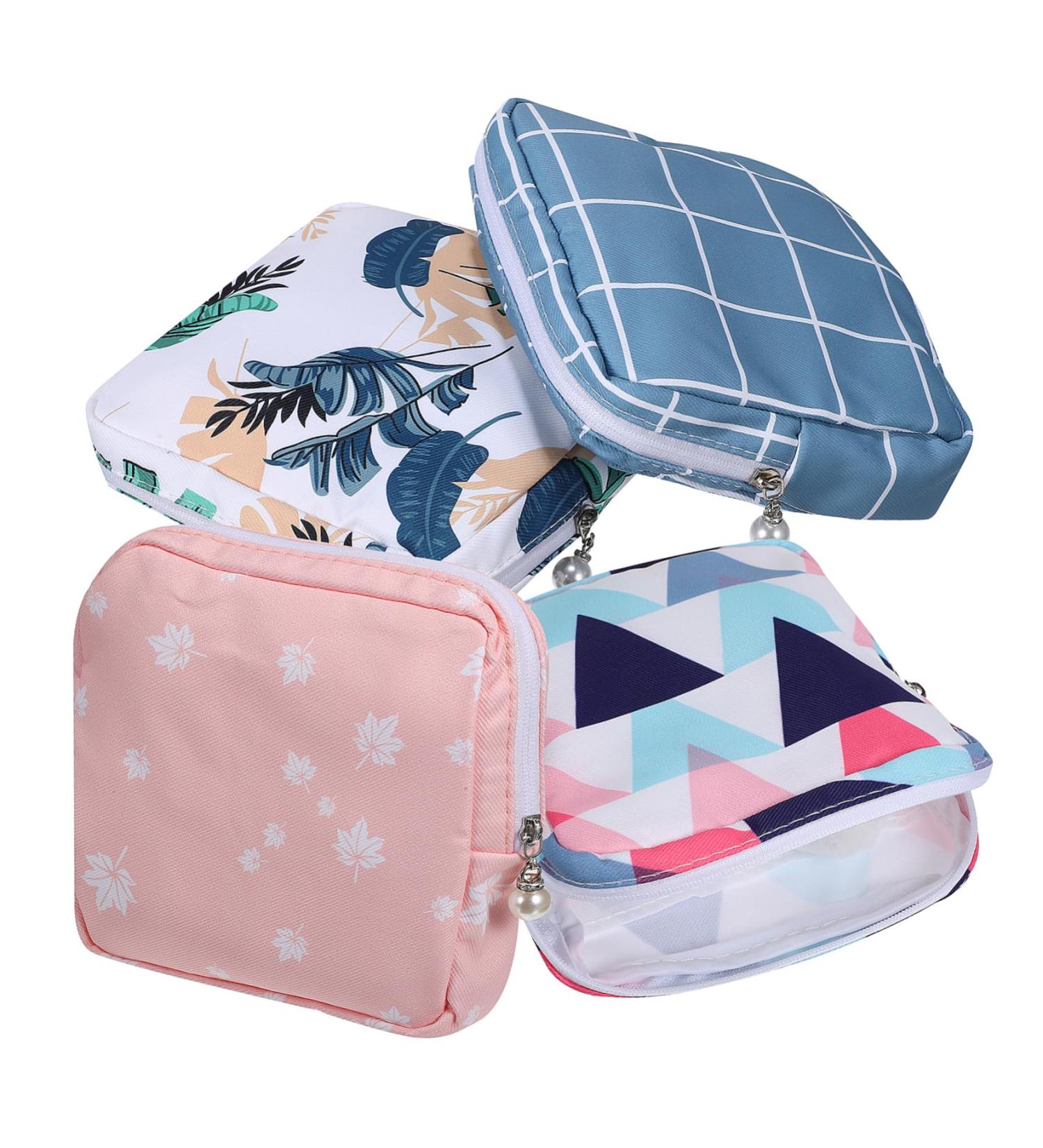 Shop Gleavi 4-Piece Women's Hygiene Storage Bag Set - Perfect for Period Pads Tampons & Travel - Buy Online on GoSupps.com
