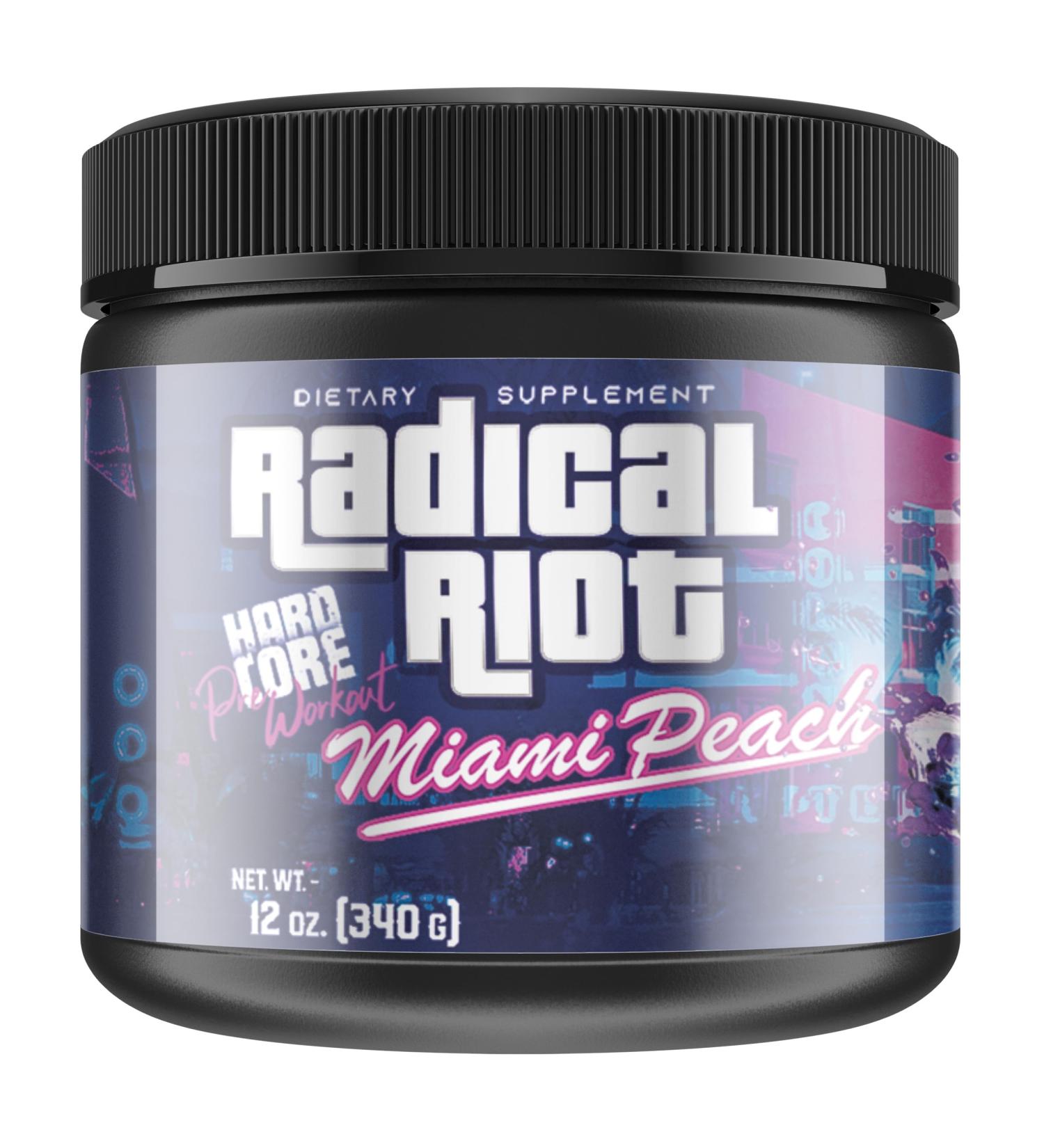 American Supps Pre Workout Booster 340g - Miiami Peach Flavor | 300mg Caffeine Beta-Alanine & L-Citrulline Malate for Ultimate Pump & Performance - Buy Online on GoSupps.com