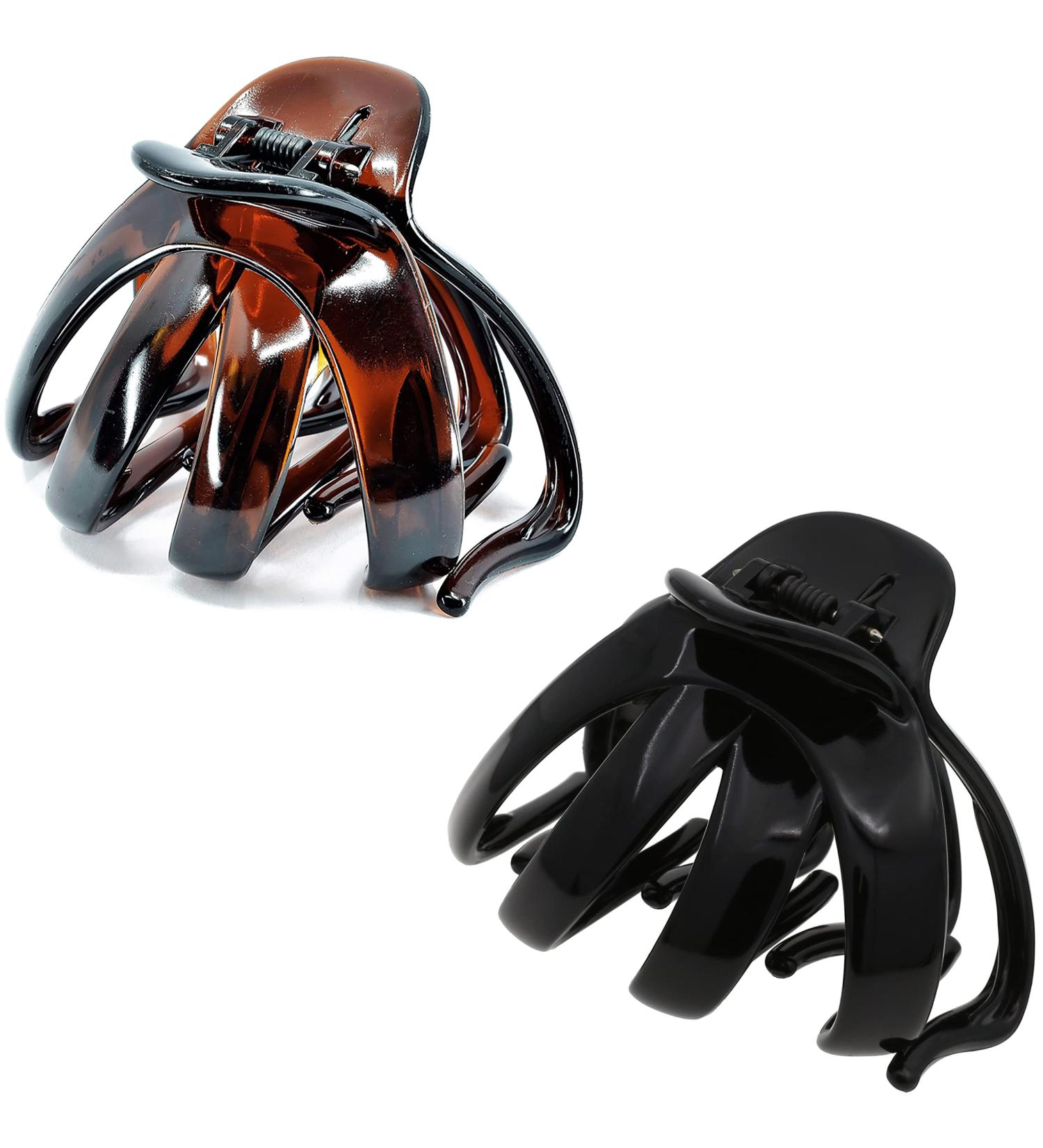 Camila Paris French Octopus Hair Clip for Thick Hair - Pack of 2, 3.5 Inch - Tortoiseshell - Made in France - Buy Online on GoSupps.com