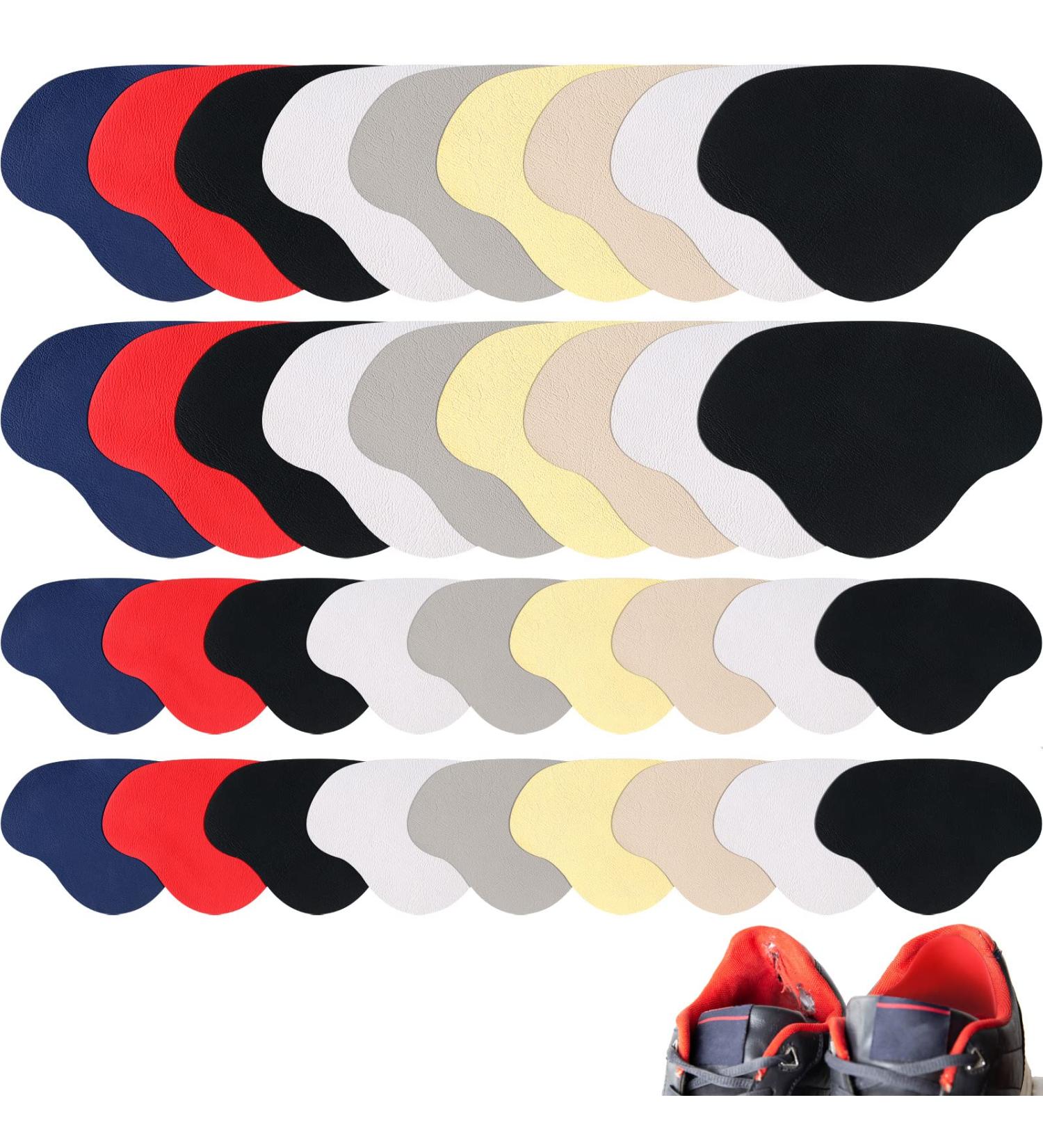 36 Pack Shoe Heel Repair Patch Kit - Self Adhesive Leather Pads for Shoe Sole & Heel Repair - Fits Most Shoe Types - 7 Colors Available - Buy Online on GoSupps.com