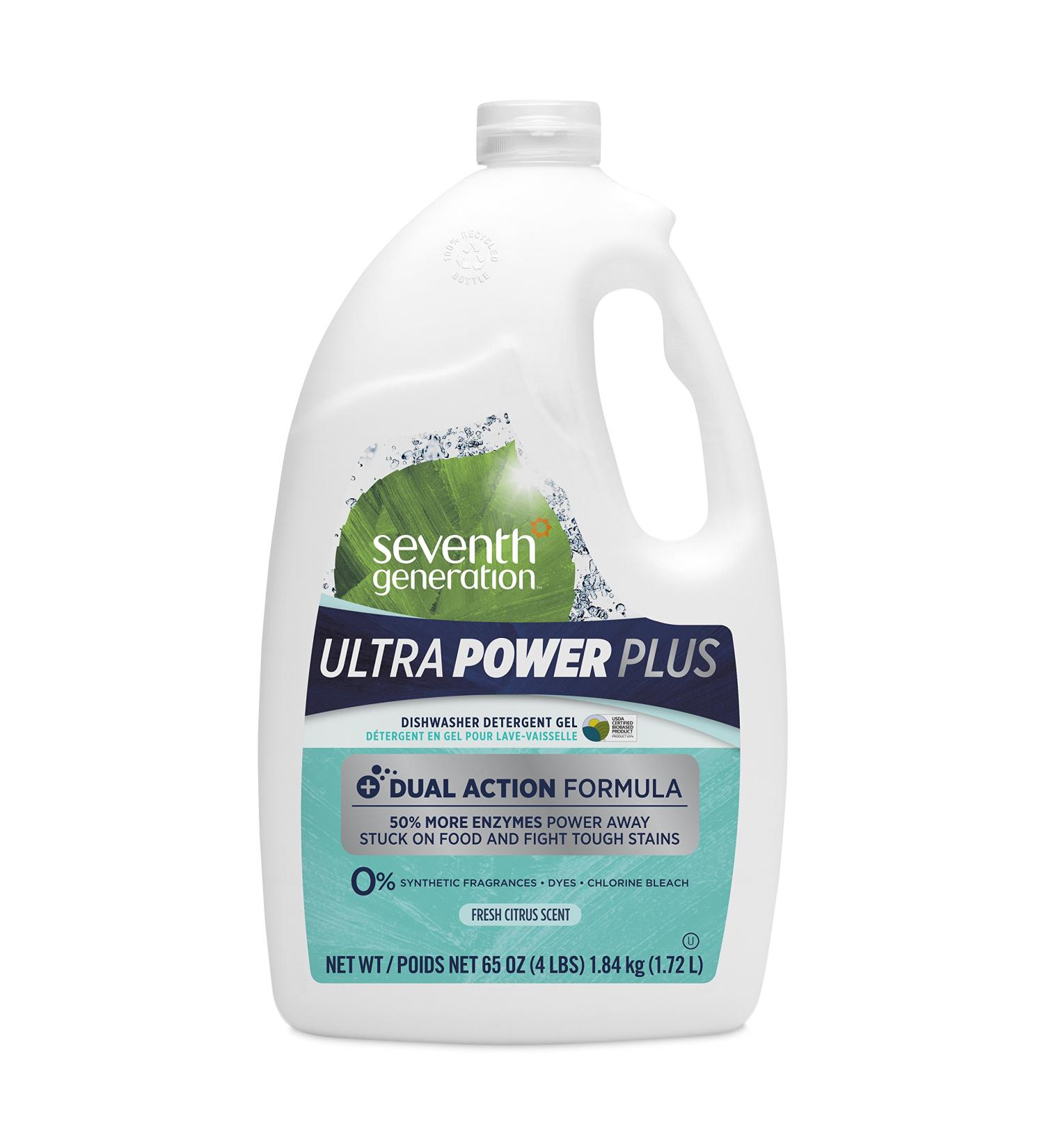 Seventh Generation Ultra Power Plus Auto Dish Gel - Fresh Citrus Scent 65 Oz | Eco-Friendly Dishwashing Solution | International Shipping Available - Buy Online on GoSupps.com