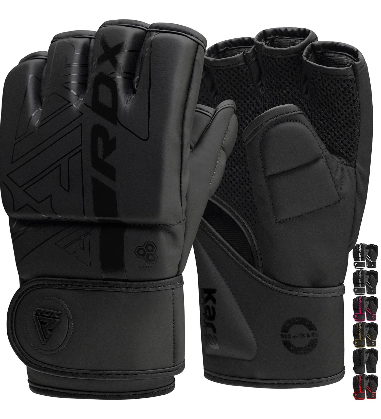 RDX Professional MMA Gloves - Training Sparring & Kickboxing - Muay Thai & Martial Arts - Durable Black Leather - Buy Online on GoSupps.com