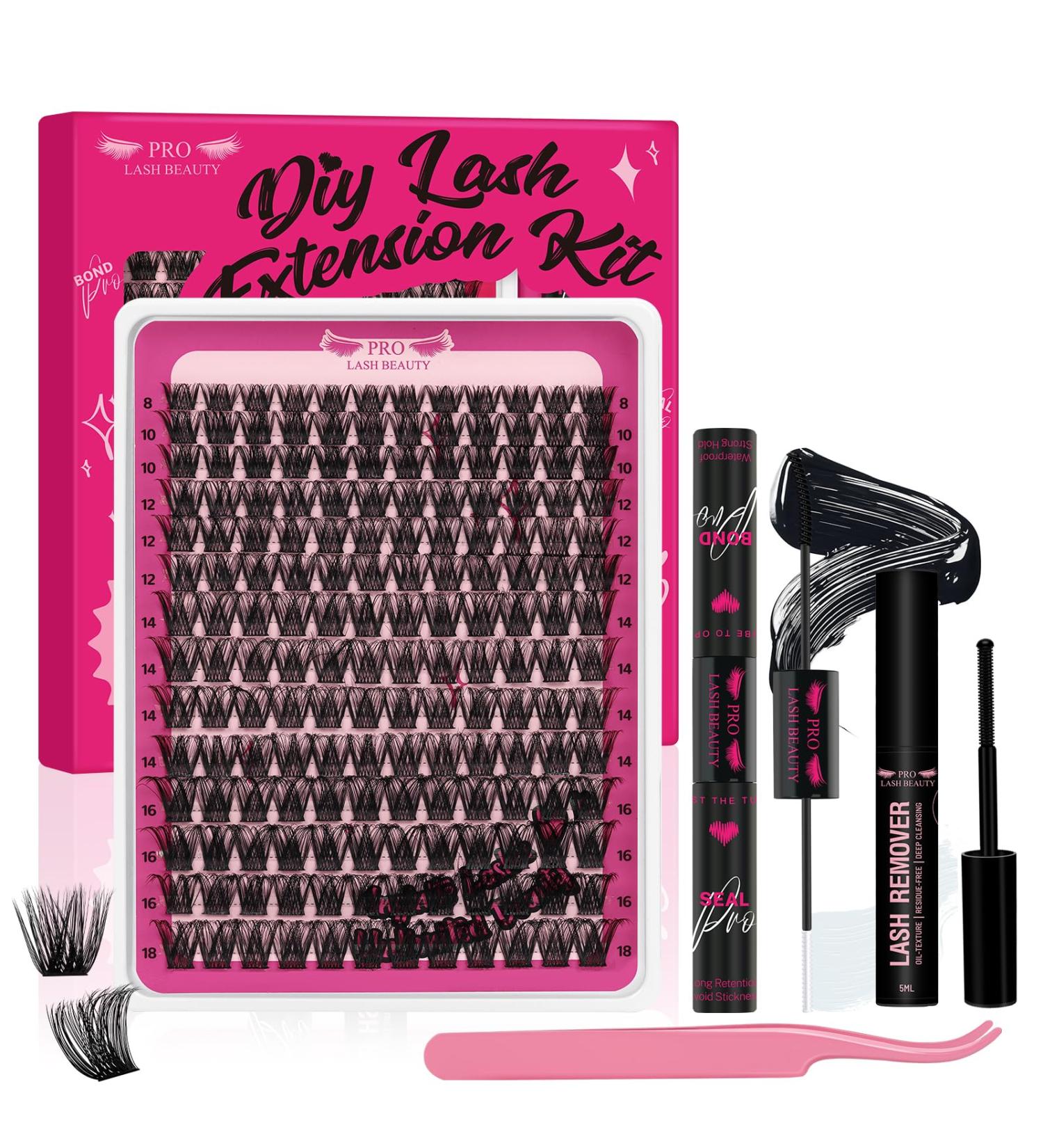 Lash Clusters Kit: DIY Eyelash Extension Kit with 168 Pcs Individual Lashes - Beginner Friendly | Into You-01 Kit - Buy Online on GoSupps.com