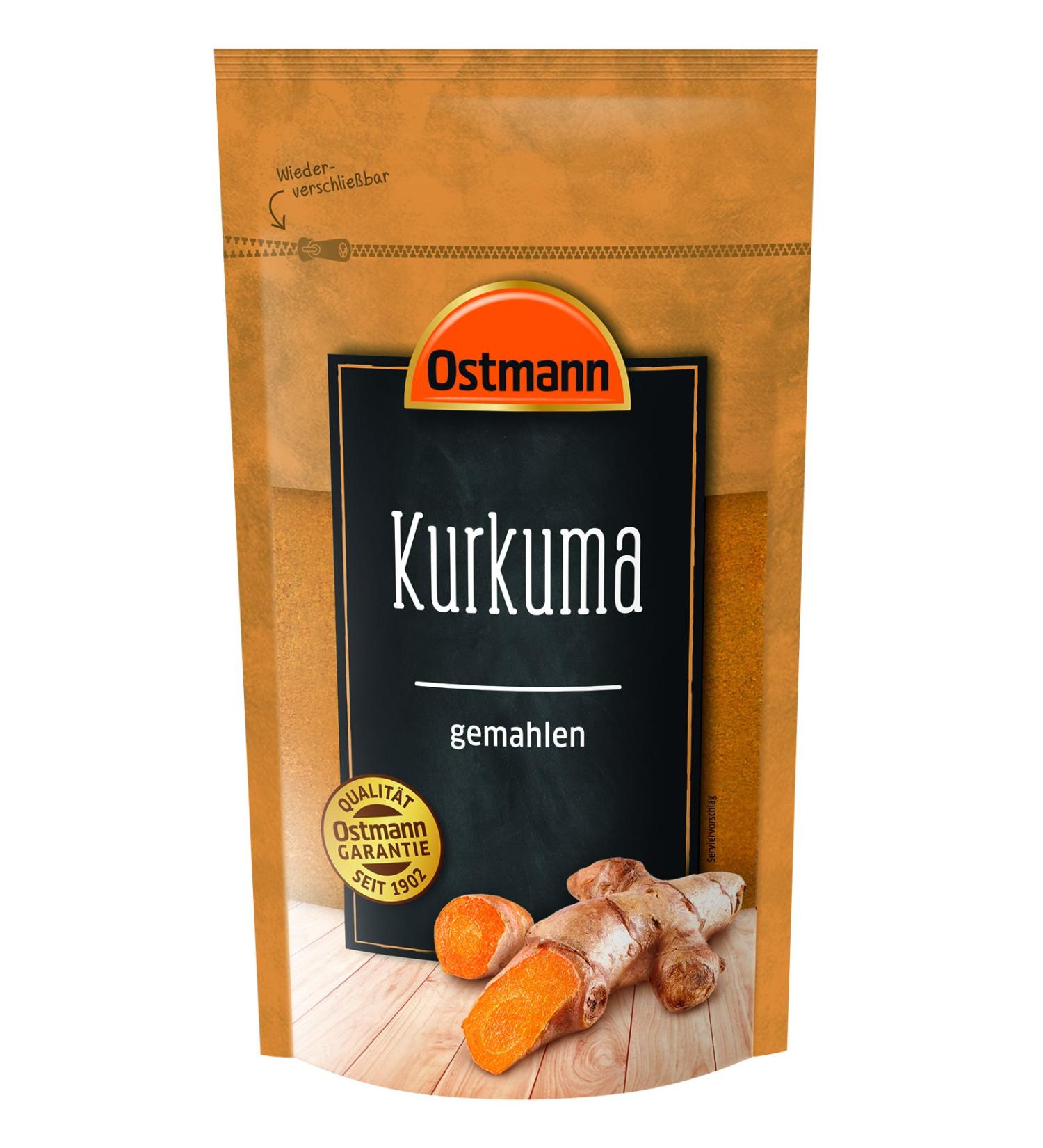 Ostmann Turmeric Ground 250g - Premium Fine Turmeric Powder for Indian Dishes Curries & Golden Milk - International Shipping Available - Buy Online on GoSupps.com