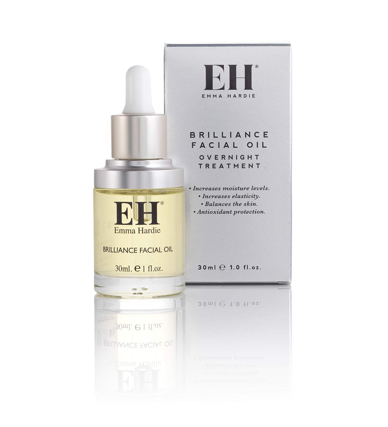 Emma Hardie Brilliance Facial Oil | Lightweight Anti-Aging Hydrating Serum for All Skin Types | Sweet Almond Grapeseed & Sunflower Oils | International Shipping Available - Buy Online on GoSupps.com