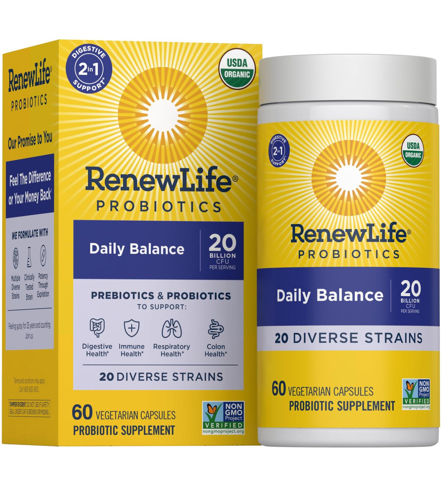 Renew Life Daily Balance Probiotic 60 CT - Buy Online on GoSupps.com