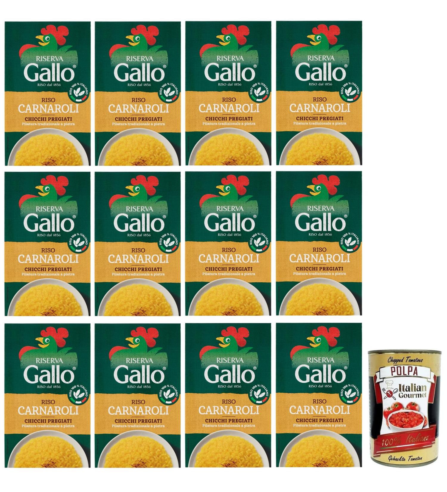 Italian Gourmet E.R. Gallo Riso Riserva Carnaroli 100 % riz italien temps de cuisson 15 minutes id al pour risottos paquet de 1 kg + bo te de 400 g - Buy Online on GoSupps.com