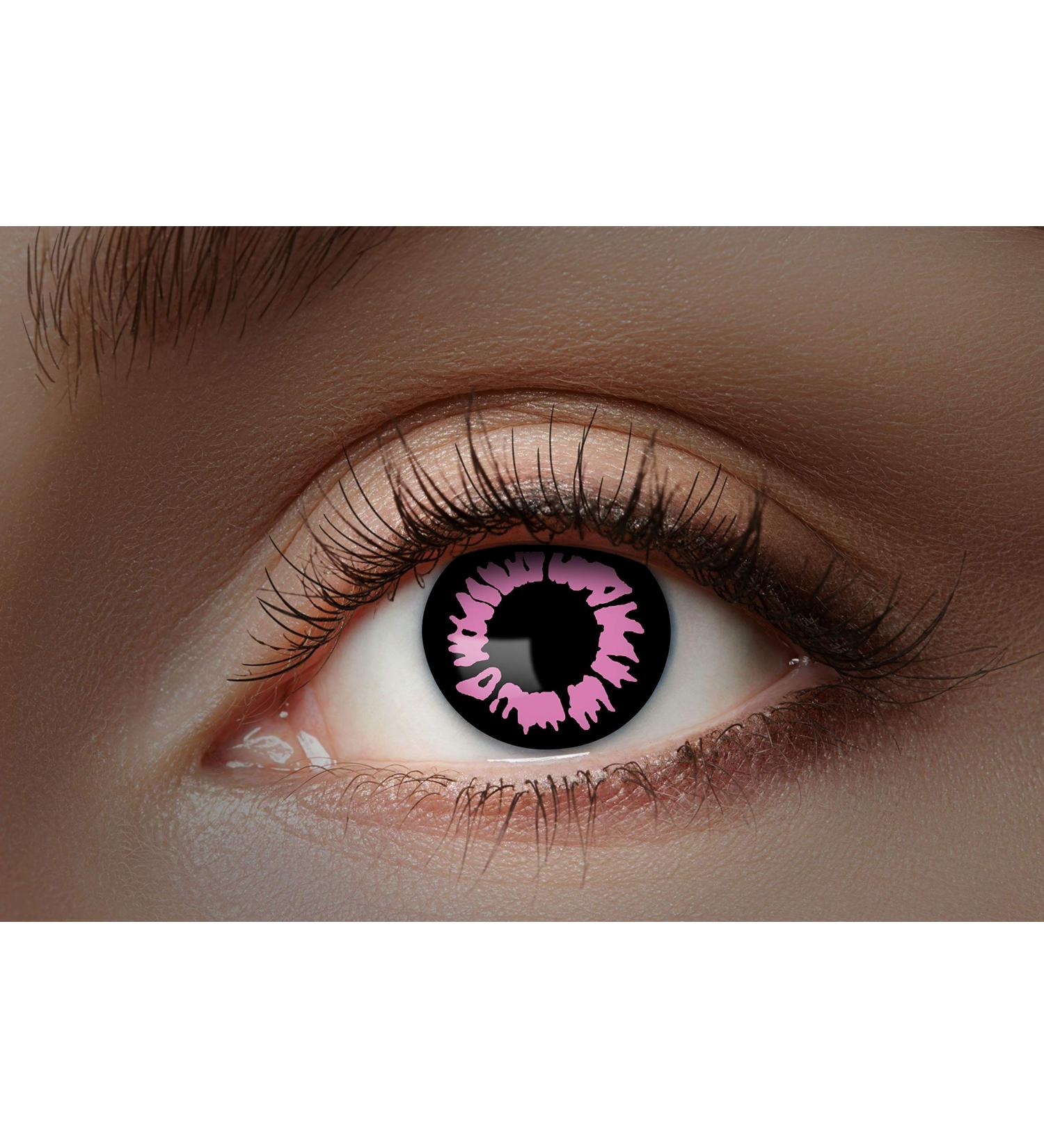 Buy Eyecatcher 84027541-476 Bright Pink Colored UV Contact Lenses - 1 Pair for Carnival Mardi Gras & Halloween - 12 Months Wear | International Shipping Available - Buy Online on GoSupps.com