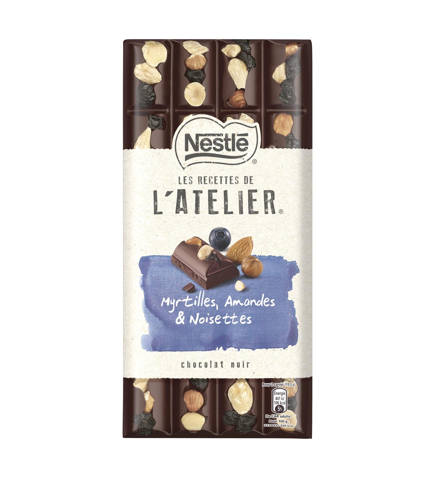 Nestl Dark chocolate blueberries almonds and hazelnuts - 195g bar - Buy Online on GoSupps.com