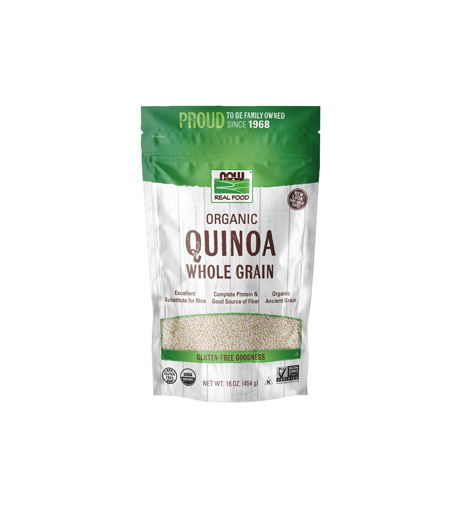 Now Foods Organic Quinoa Whole Grain 16 oz - Nutrient-Rich Superfood - Buy Online on GoSupps.com