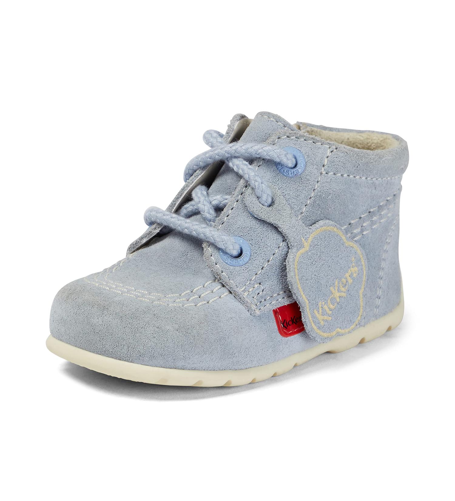 Kickers Unisex Kids Kick Hi Leather Ankle Boot - Baby Blue | 4 UK Child - Buy Online on GoSupps.com