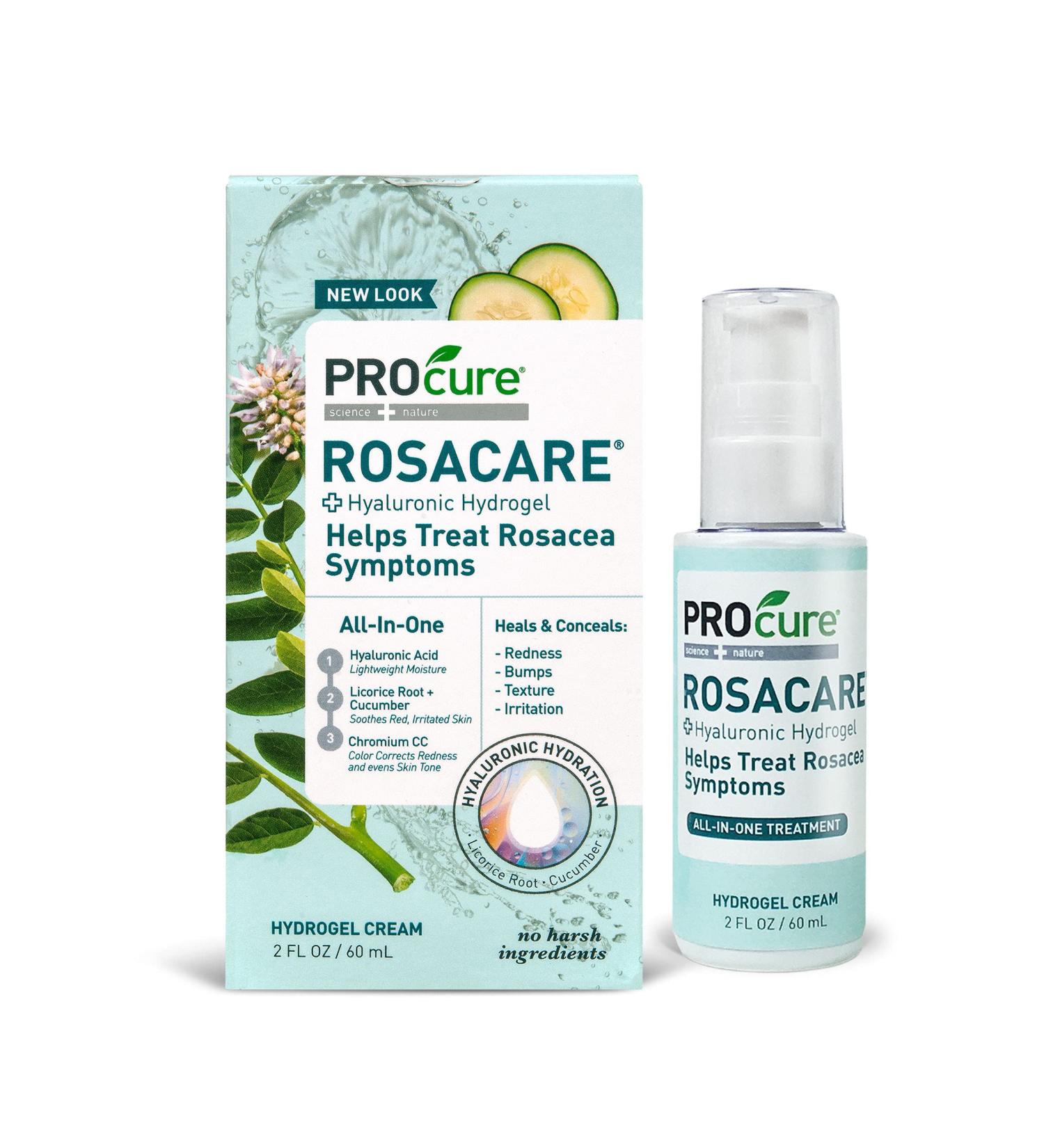 PROcure Rosacare CC Face Cream 2oz - Medicated Redness Reduction & Hyaluronic Hydrogel for Rosacea Symptoms - Buy Online on GoSupps.com