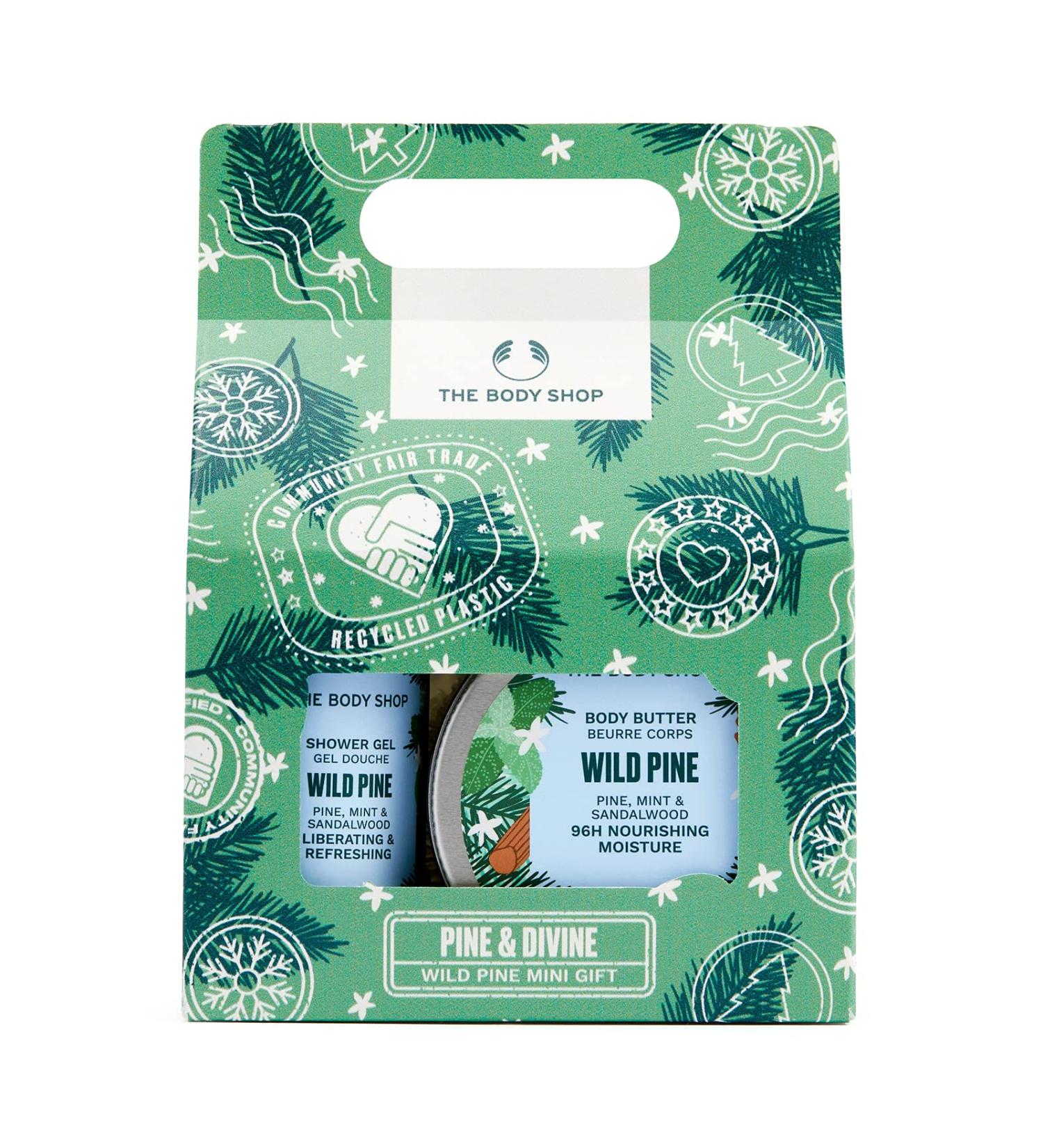 Buy The Body Shop Pine & Divine Wild Pine Mini Gift Set | Invigorating Holiday Skincare Kit | Vegan | 3 Items | International Shipping - Buy Online on GoSupps.com