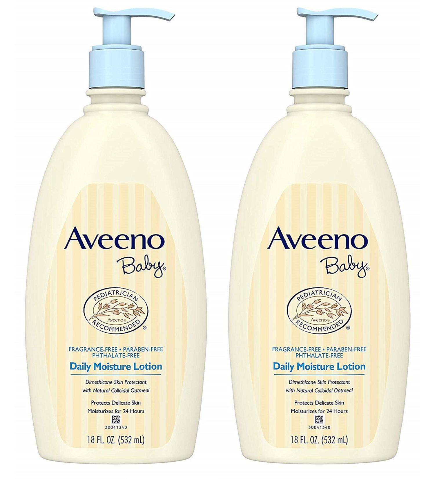 Aveeno Baby Daily Moisture Lotion 18-Fluid Ounces Bottle - 2 Pack - Buy Online on GoSupps.com