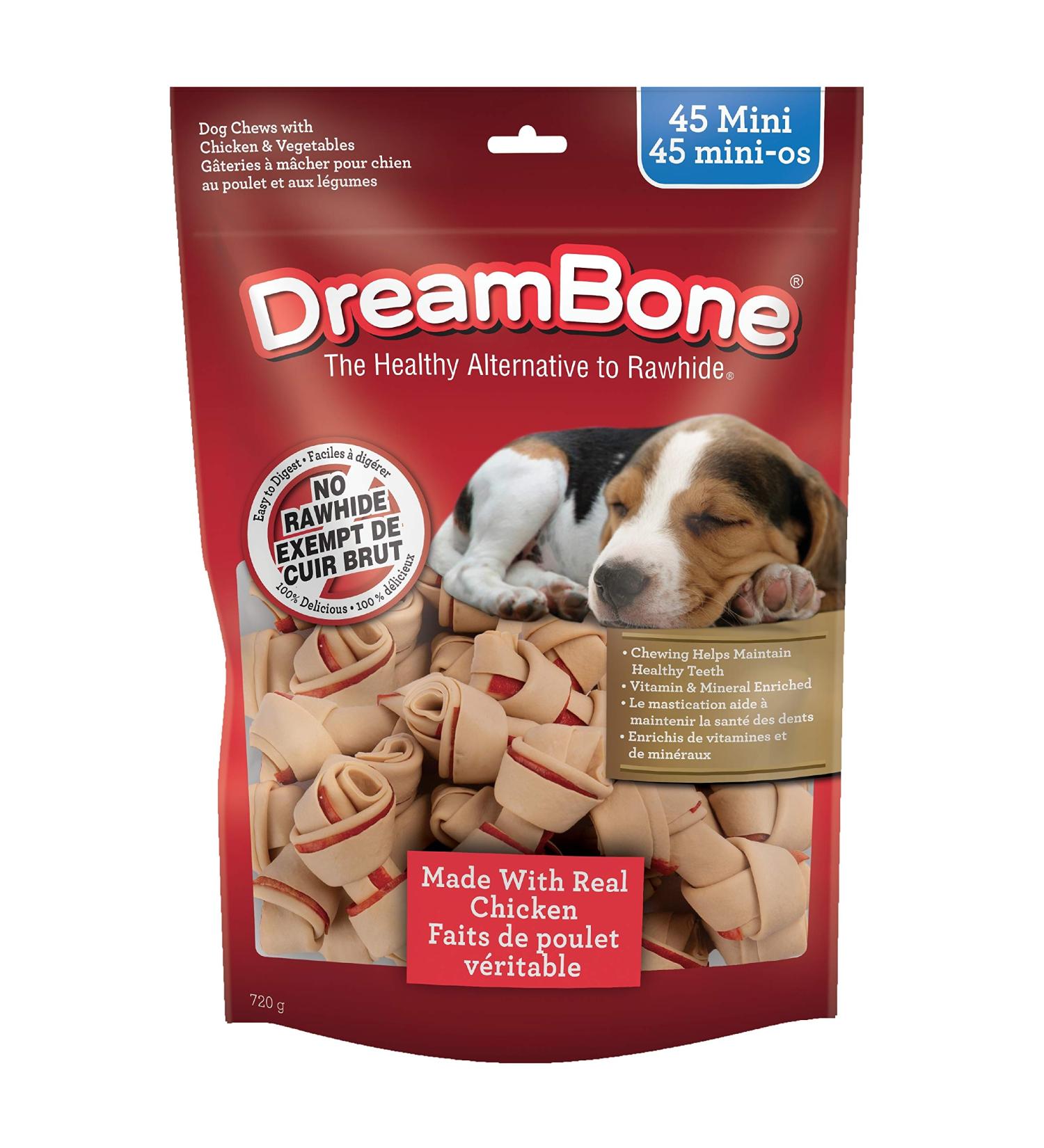 DreamBone Chicken Mini 45ct 25.3oz 720g DreamBone Chicken Mini 45ct 25.3oz 720g Chicken 720 g (Pack of 1) - Buy Online on GoSupps.com