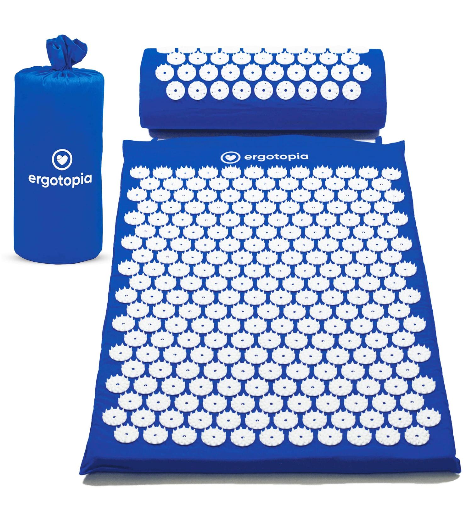 Buy Ergotopia Acupressure Mat & Pillow Set - Relaxation & Improved Blood Circulation | 68x42 cm Blue Massage Mat for Home Use - Buy Online on GoSupps.com