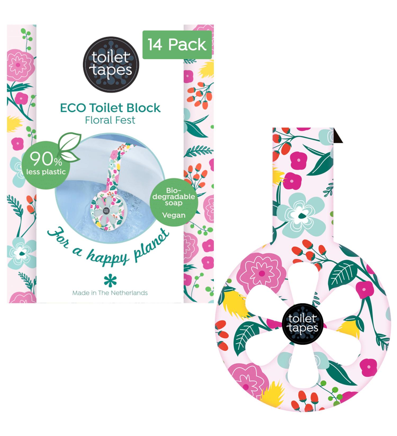 Eco-Friendly Toilet Tapes Box Set - 160+ Rinsing 90% Less Plastic Clean Cotton Scent - 14 Pack - Buy Online on GoSupps.com