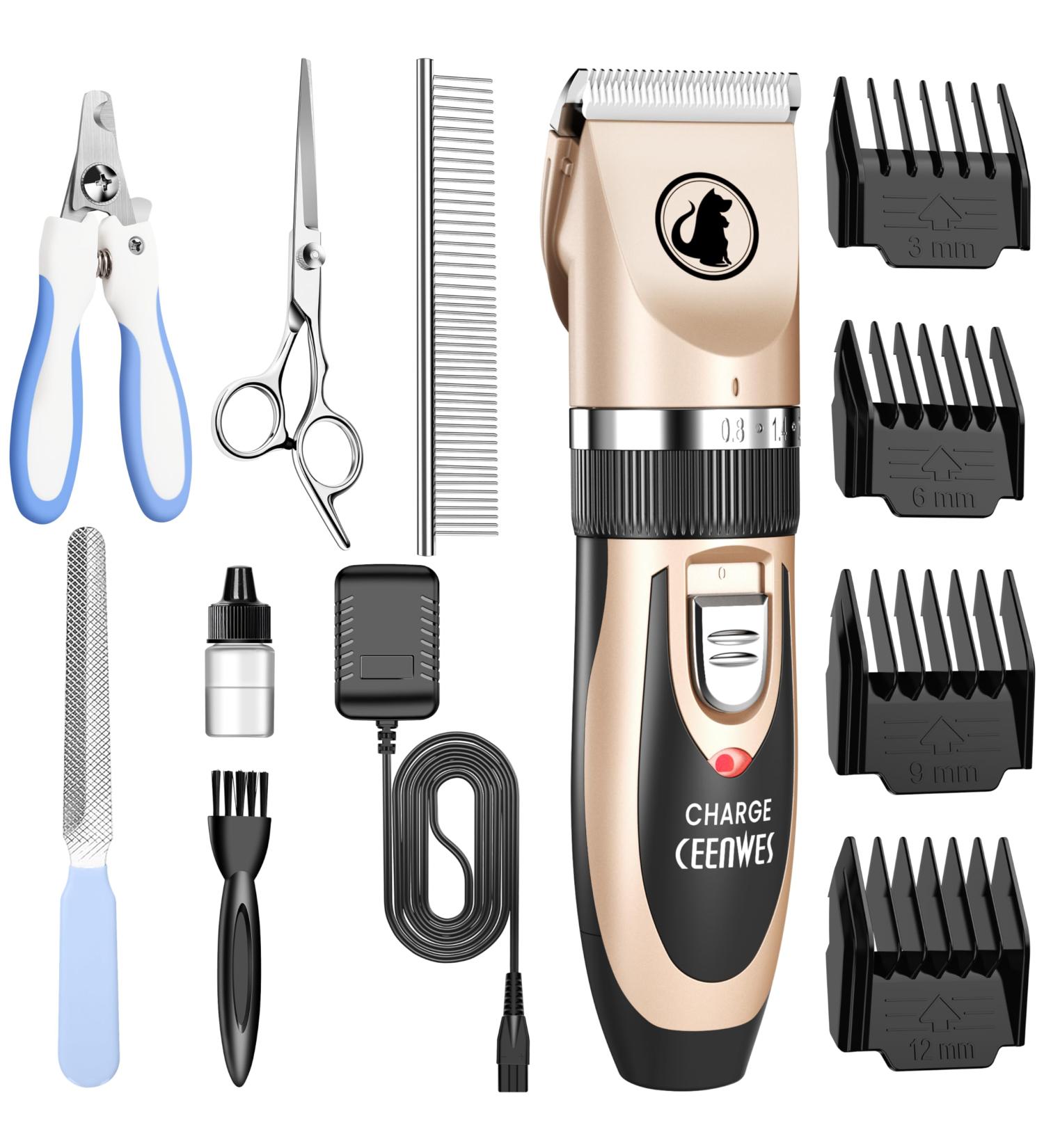 Ceenwes Quiet Rechargeable Dog Hair Trimmer - Professional Pet Grooming Clipper - Buy Online on GoSupps.com
