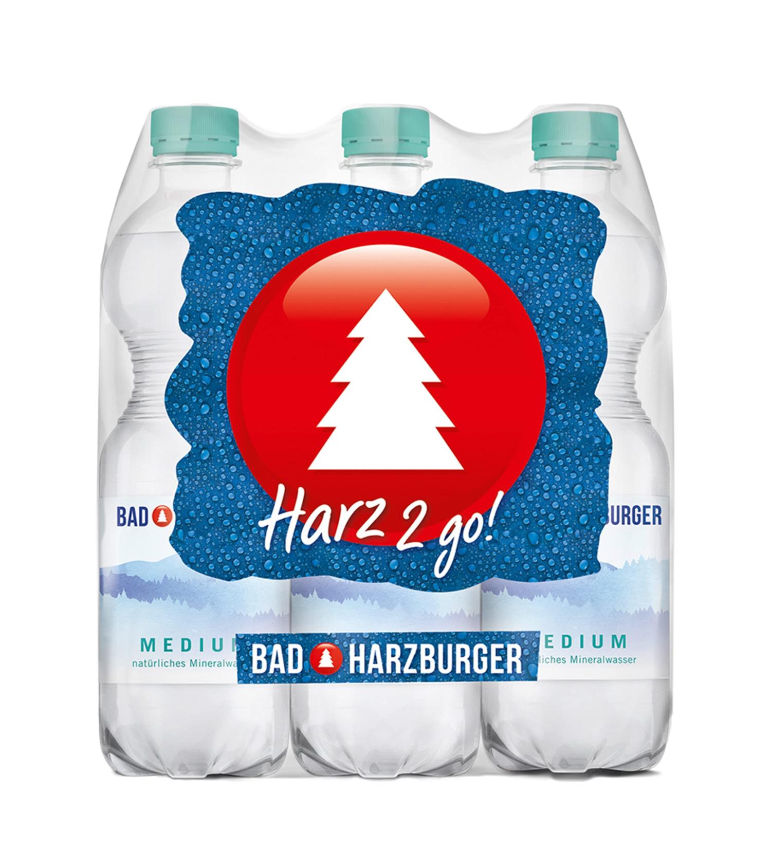 Buy Bad Harzburger Medium Mineral Water (6 x 0.5L) - Refreshing Taste | International Shipping Available - Buy Online on GoSupps.com