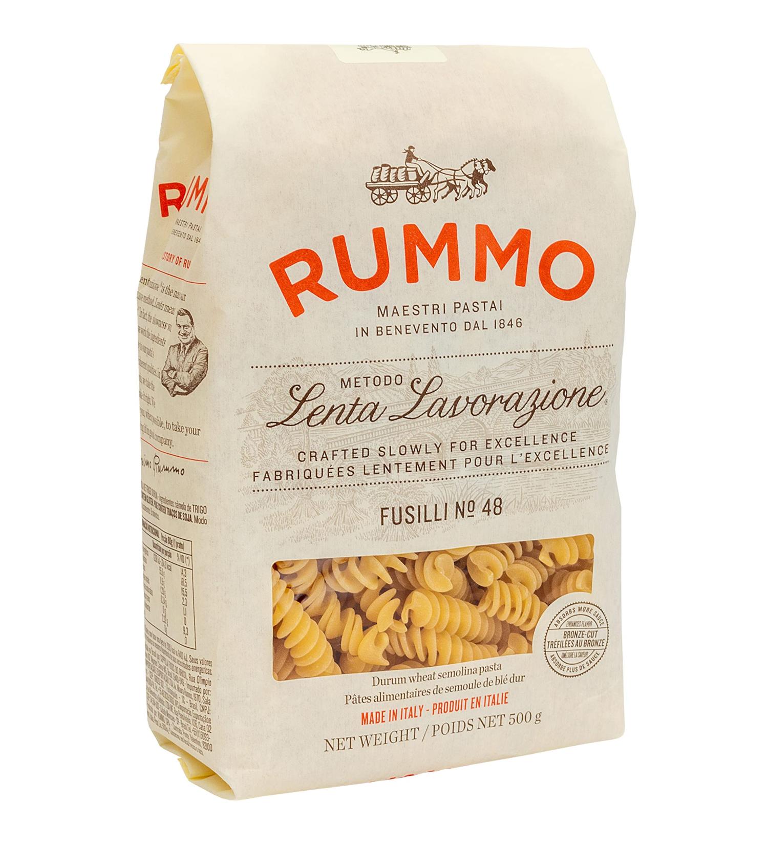 Rummo Fusilli No. 48 Authentic Italian Pasta Made with Durum Semolina Wheat 500g (Pack of 1) - Buy Online on GoSupps.com