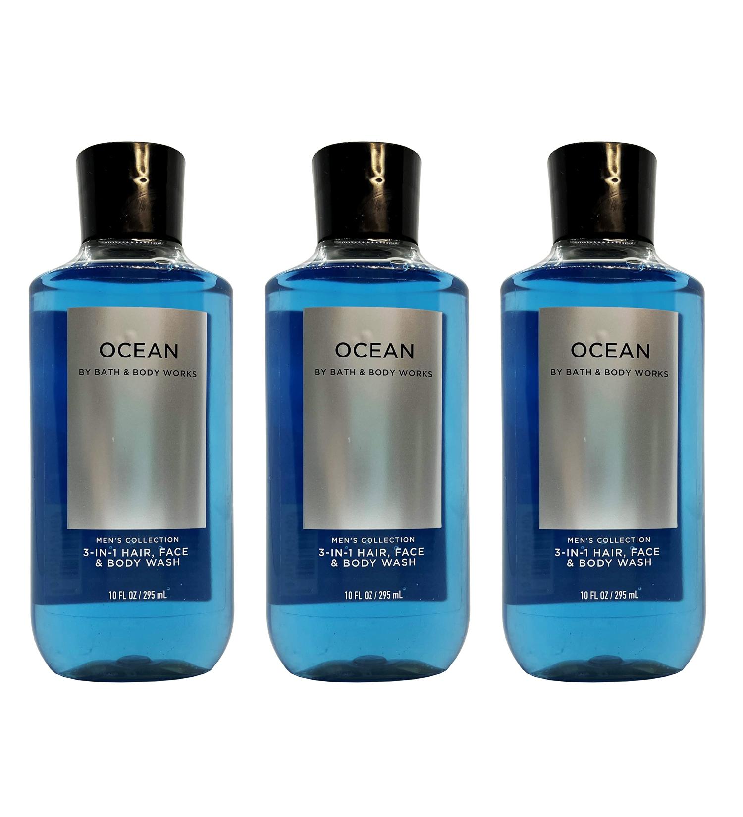 Bath and Body Works Ocean Signature Collection 2 in 1 Hair Shampoo Body Wash for Men 10 Fl Oz - Pack of 3 - Buy Online on GoSupps.com