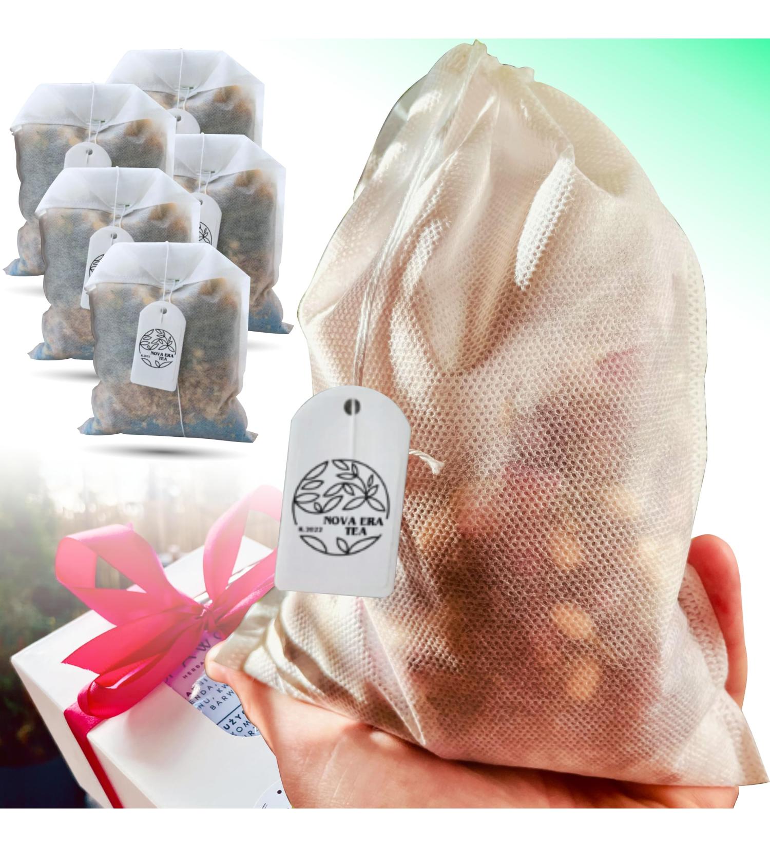 Generisch Nova Era Tea - Handmade Natural Bath Tea - Aromatherapy Natural Ingredients - Himalayan Salt Essential Oils Herbs - Skin Care Relaxation Wellness Bath (Set of 5) - Buy Online on GoSupps.com