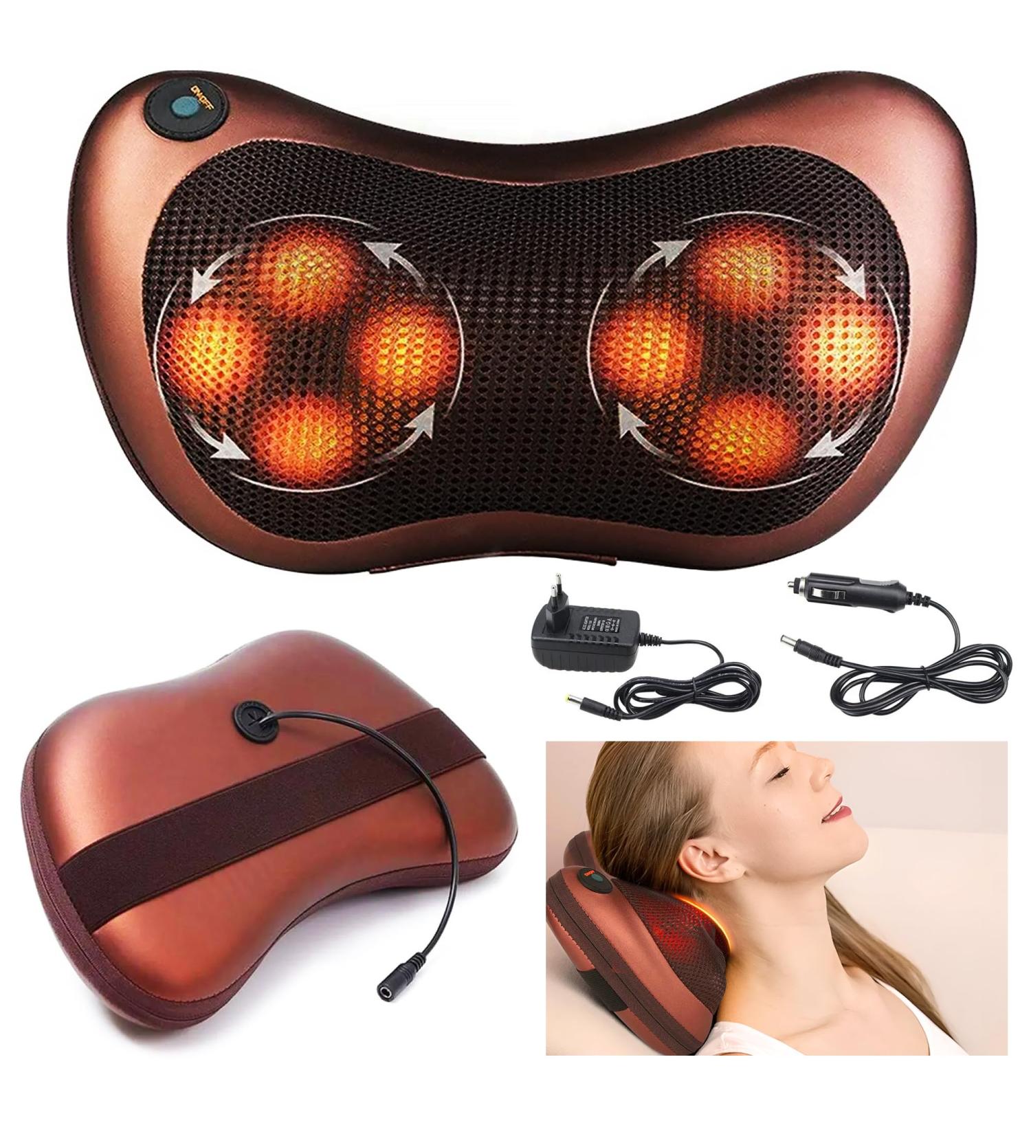 Extralink Smart Life Shiatsu Massage Device - Infrared Heating 8 Massage Heads AC/DC Power Supply - Perfect Birthday Gift for Men - Buy Online on GoSupps.com