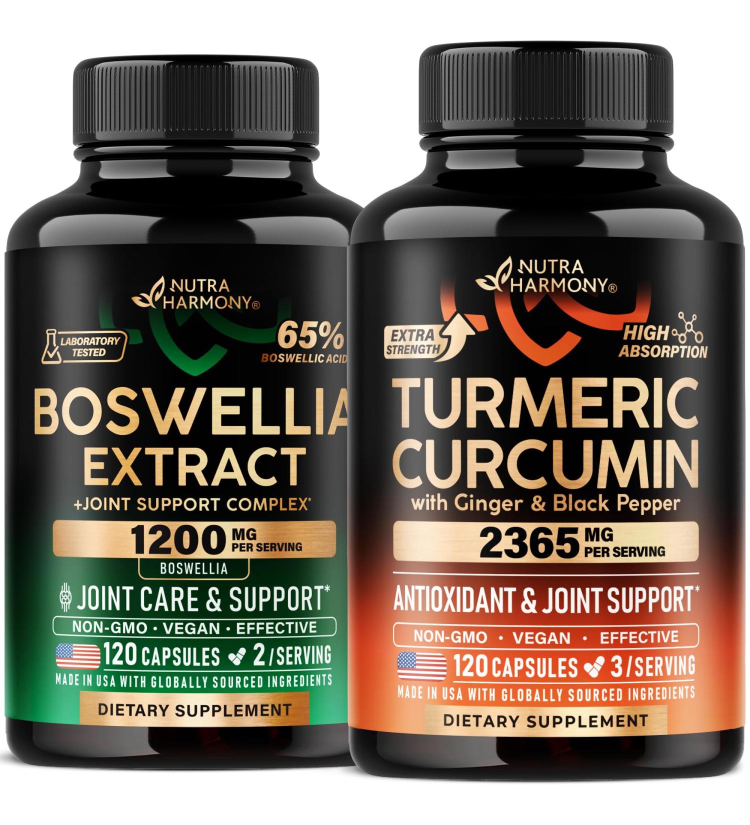 Boswellia Extract & Turmeric Curcumin Capsules
