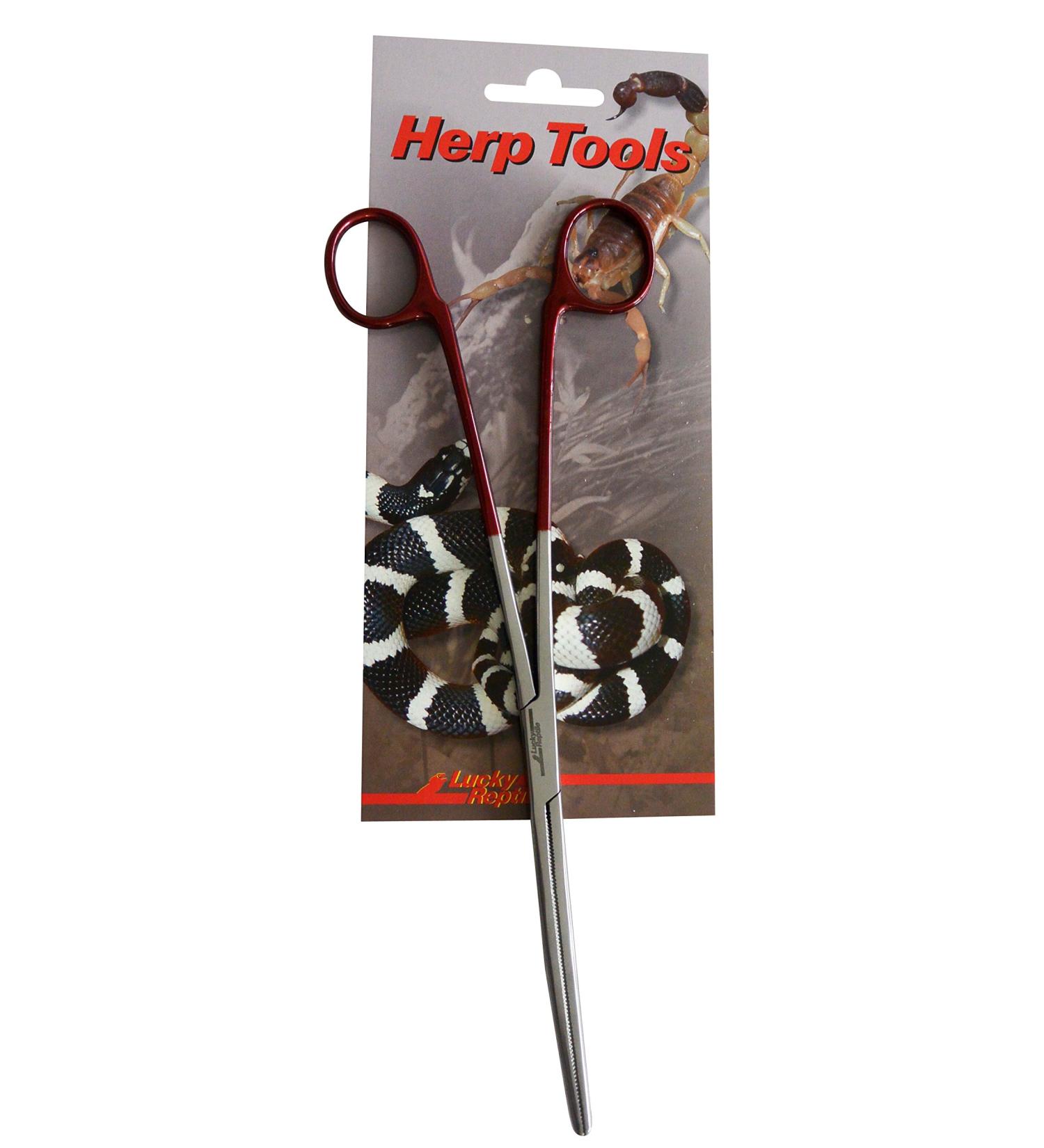 Lucky Reptile ZA-25 feeding tongs 25 cm curved