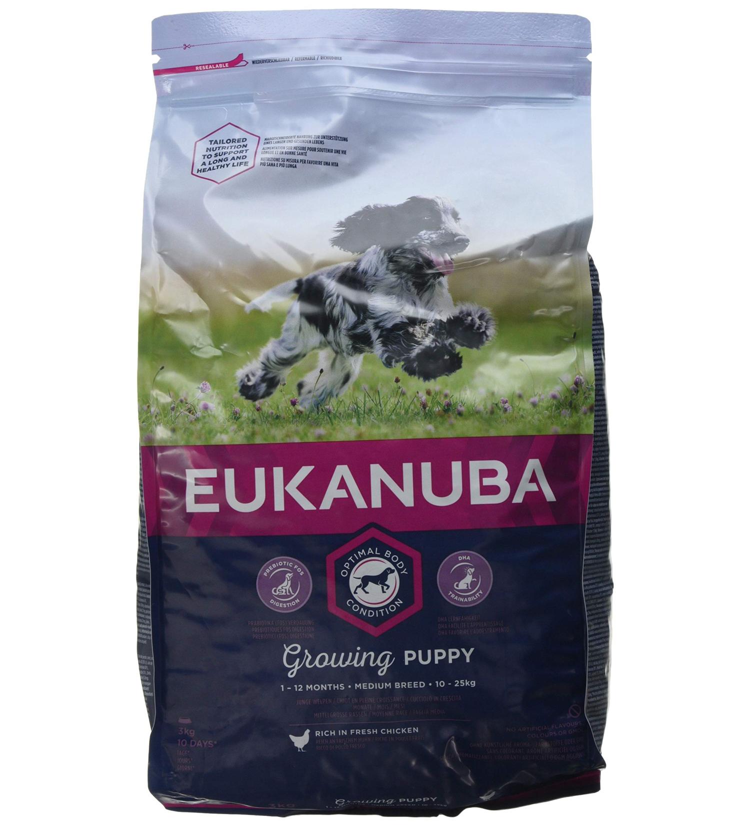 Eukanuba Medium Puppy Food 3 kg - Pack of 3 - Buy Online on GoSupps.com