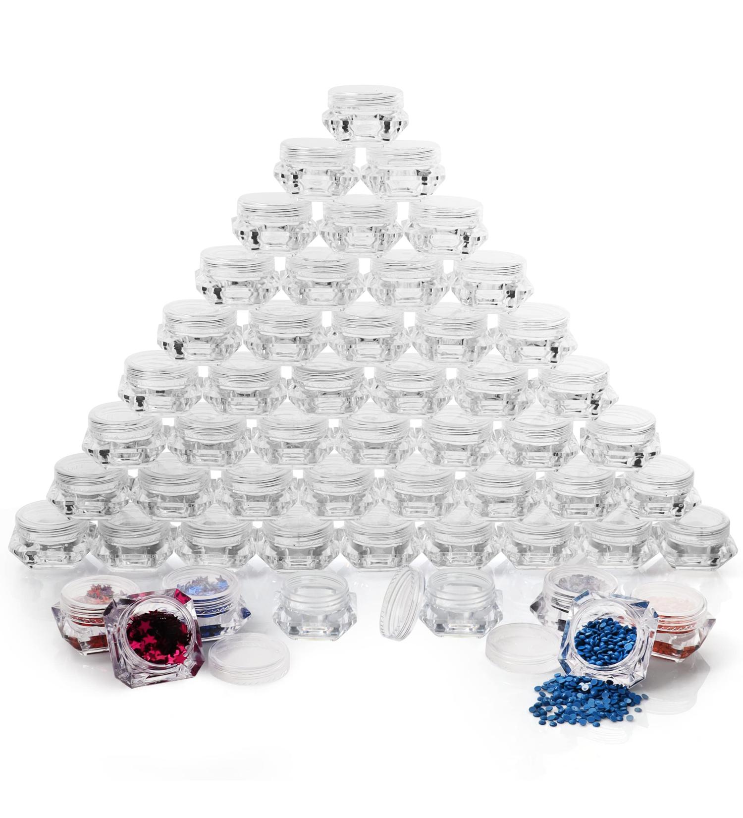 Belle Vous 100pcs 5ml BPA-Free Plastic Cosmetic Containers with Lid - Perfect for Makeup Creams Nail Design & More - Buy Online on GoSupps.com