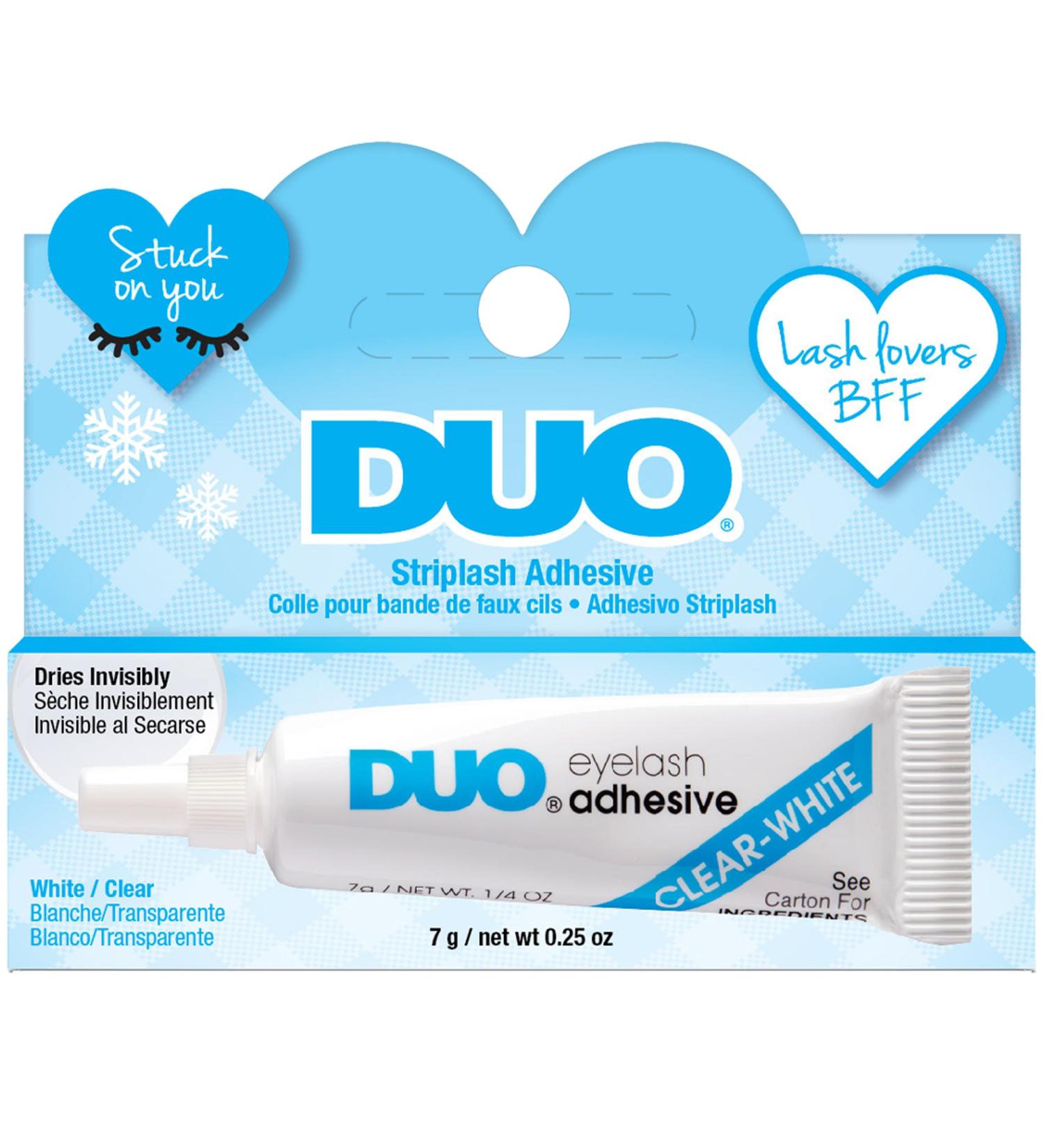Duo Striplash Adhesive | Clear Lash Glue for Fake Lashes Lash Clusters & Individual Lashes - 0.25 oz - Buy Online on GoSupps.com