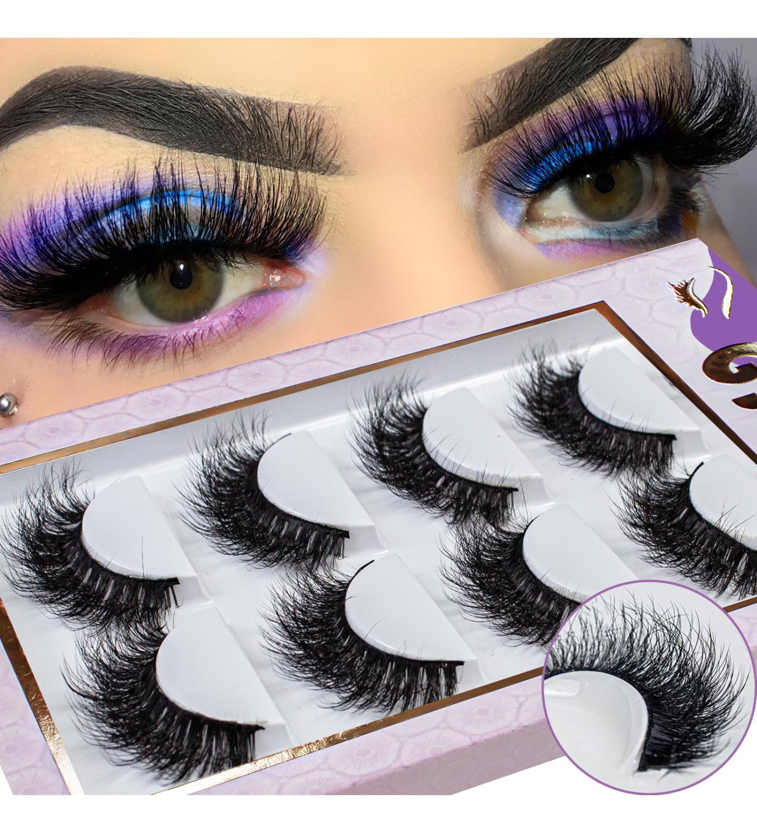 5D Mink Eyelashes Gifts for Women Christmas Xmas Stocking Fillers Secret Santa Presents for Women 5 Pairs Faux D Curly False Lashes Mink Eyelashes Fluffy - Buy Online on GoSupps.com