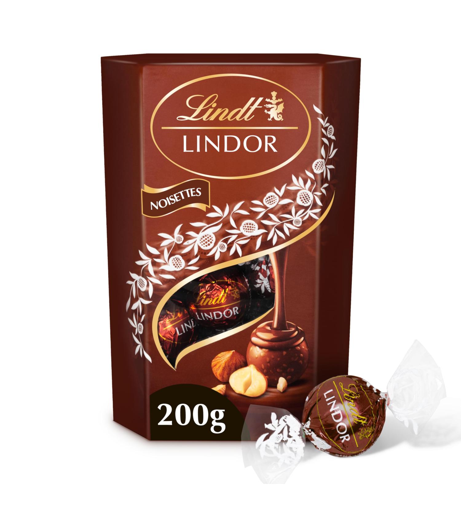 Lindt - Cornet LINDOR - Chocolat aux Noisettes - C ur Fondant 200g 200 g (Lot de 1) - Buy Online on GoSupps.com