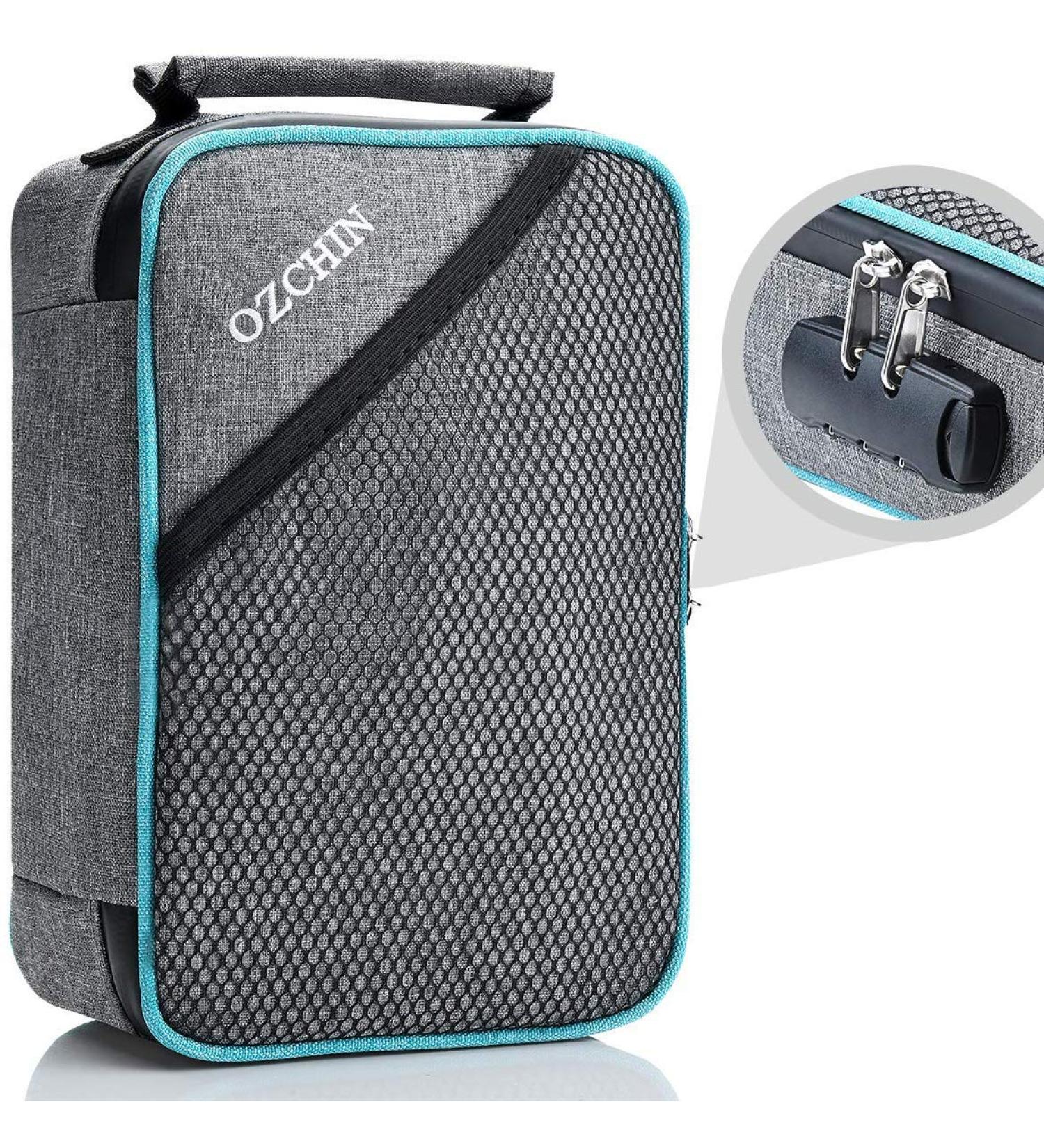 Smell Proof Bag with Combination Lock Lunch Bag File Organizer Case Container Medicine Lock Bag Travel Storage Case Safe Bag for Documents and Valuables Storage (Grey) - Buy Online on GoSupps.com