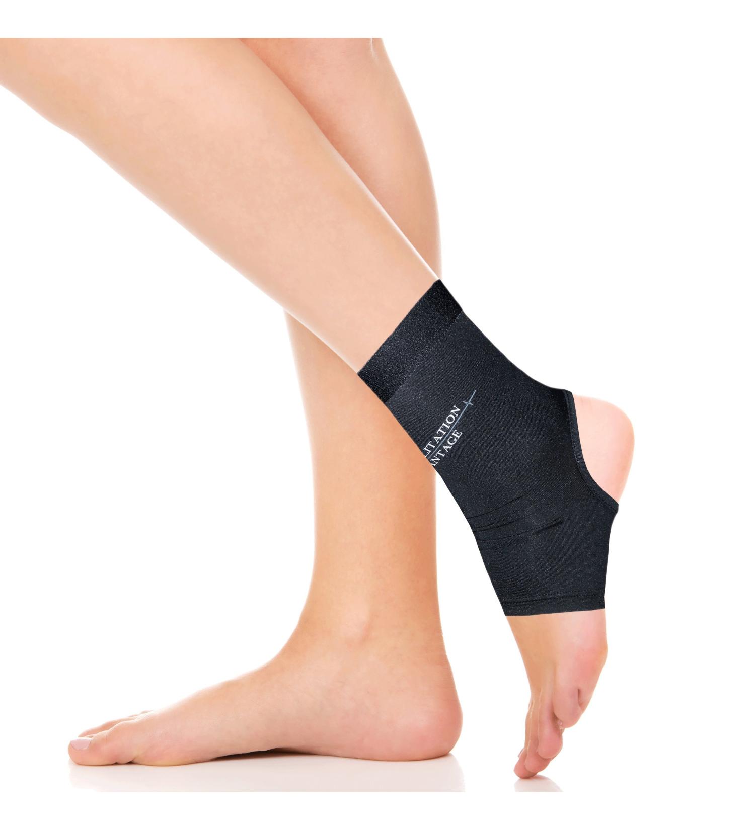 Rehabilitation Advantage Copper Infused Ankle Compression Sleeve - Small | Pain Relief & Support | International Shipping Available - Buy Online on GoSupps.com
