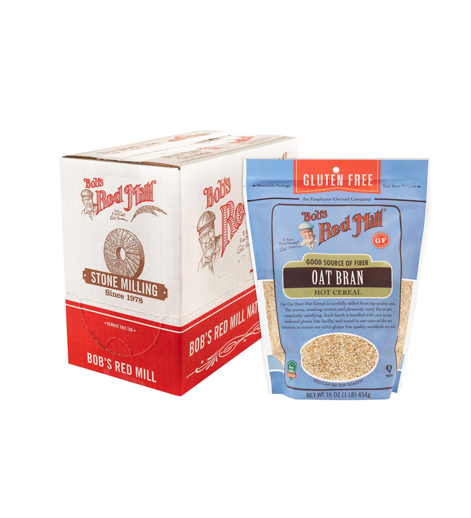 Bob's Red Mill Gluten Free Oat Bran Hot Cereal - 16 oz (454 g) | Healthy Breakfast Option - Buy Online on GoSupps.com