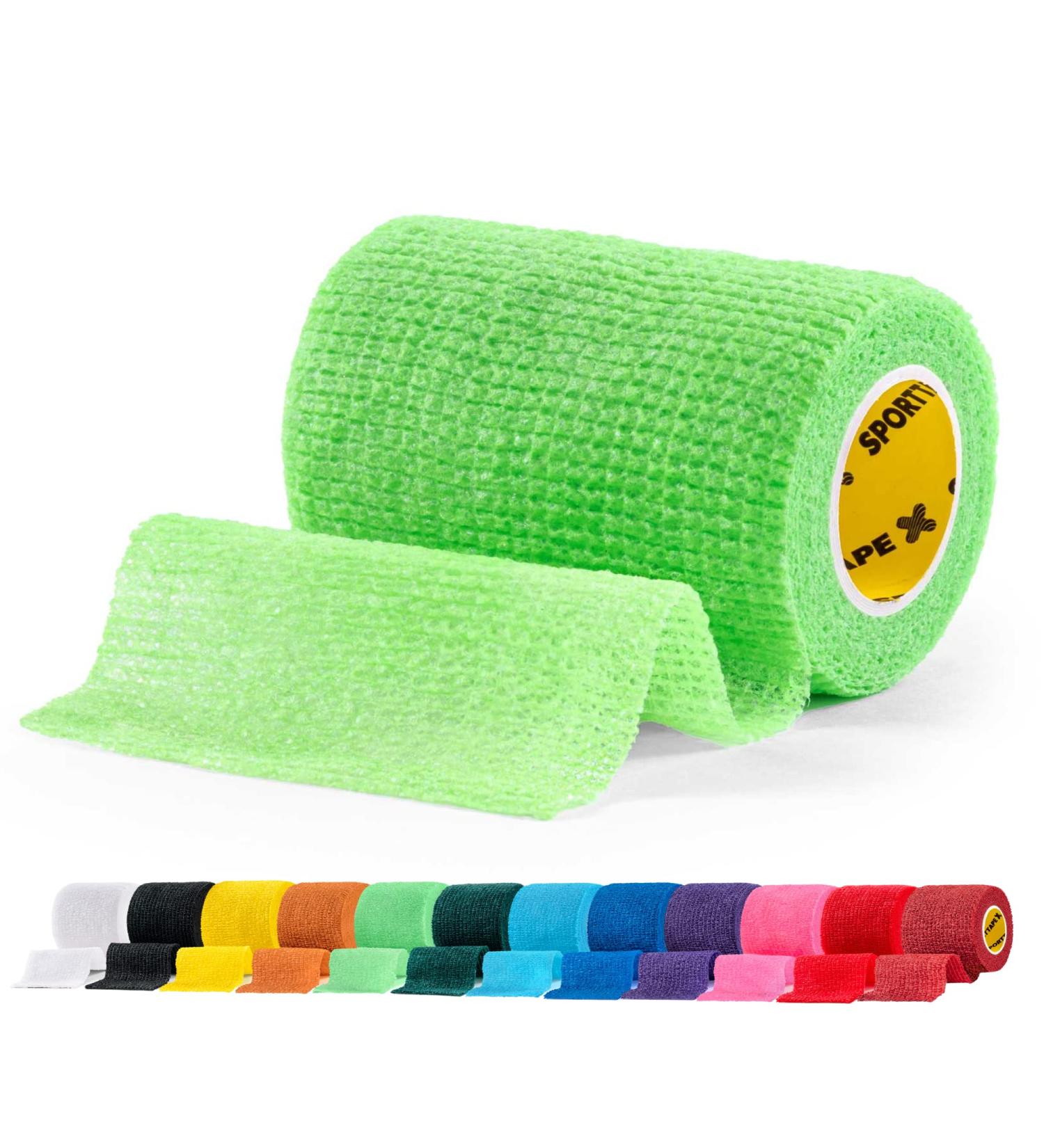 SPORTTAPE Mint Green Self-Adhesive Football Sock Tape 7.5cm x 4.5m - Cohesive Bandage for Dogs, Horses & Athletes - Buy Online on GoSupps.com