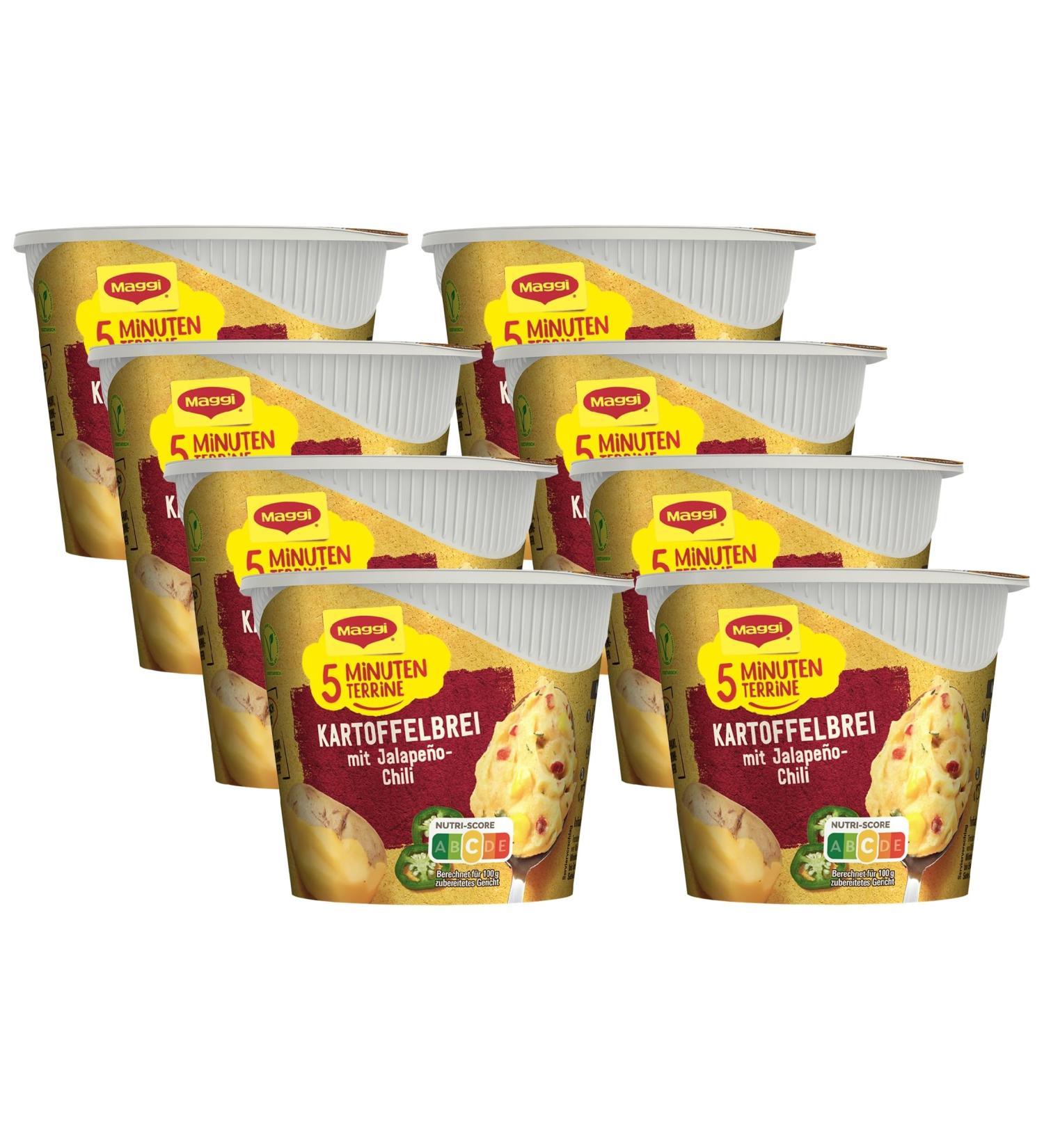 MAGGI 5 Minute Terrine Mashed Potatoes with Jalape o Chili - Pack of 8 (8 x 42g) | Quick & Flavorful International Shipping - Buy Online on GoSupps.com