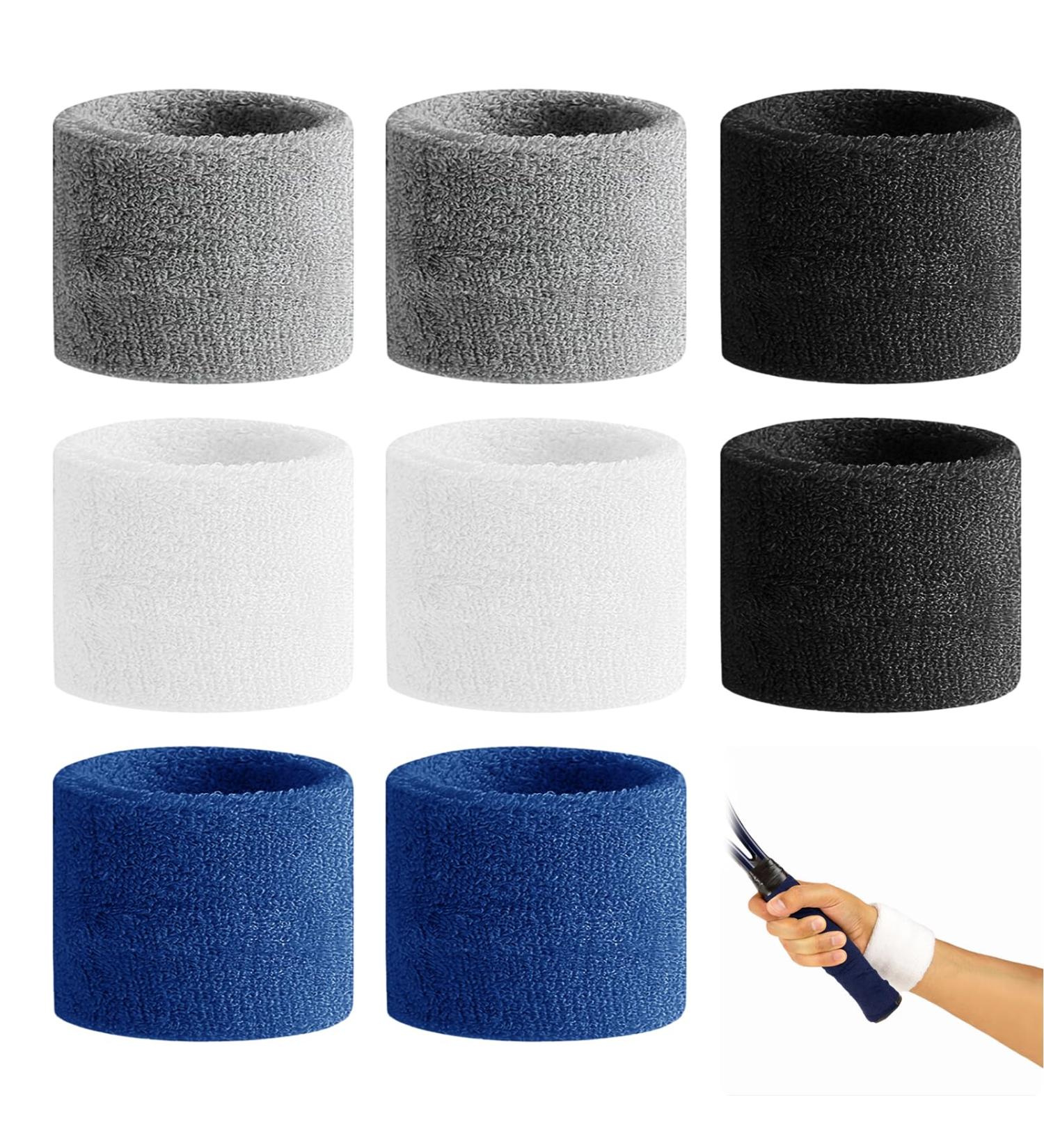 Wisebom 8-Piece Elastic Sports Bracelets - Durable Welding Straps for Tennis Basketball Football & Running | International Shipping Available - Buy Online on GoSupps.com