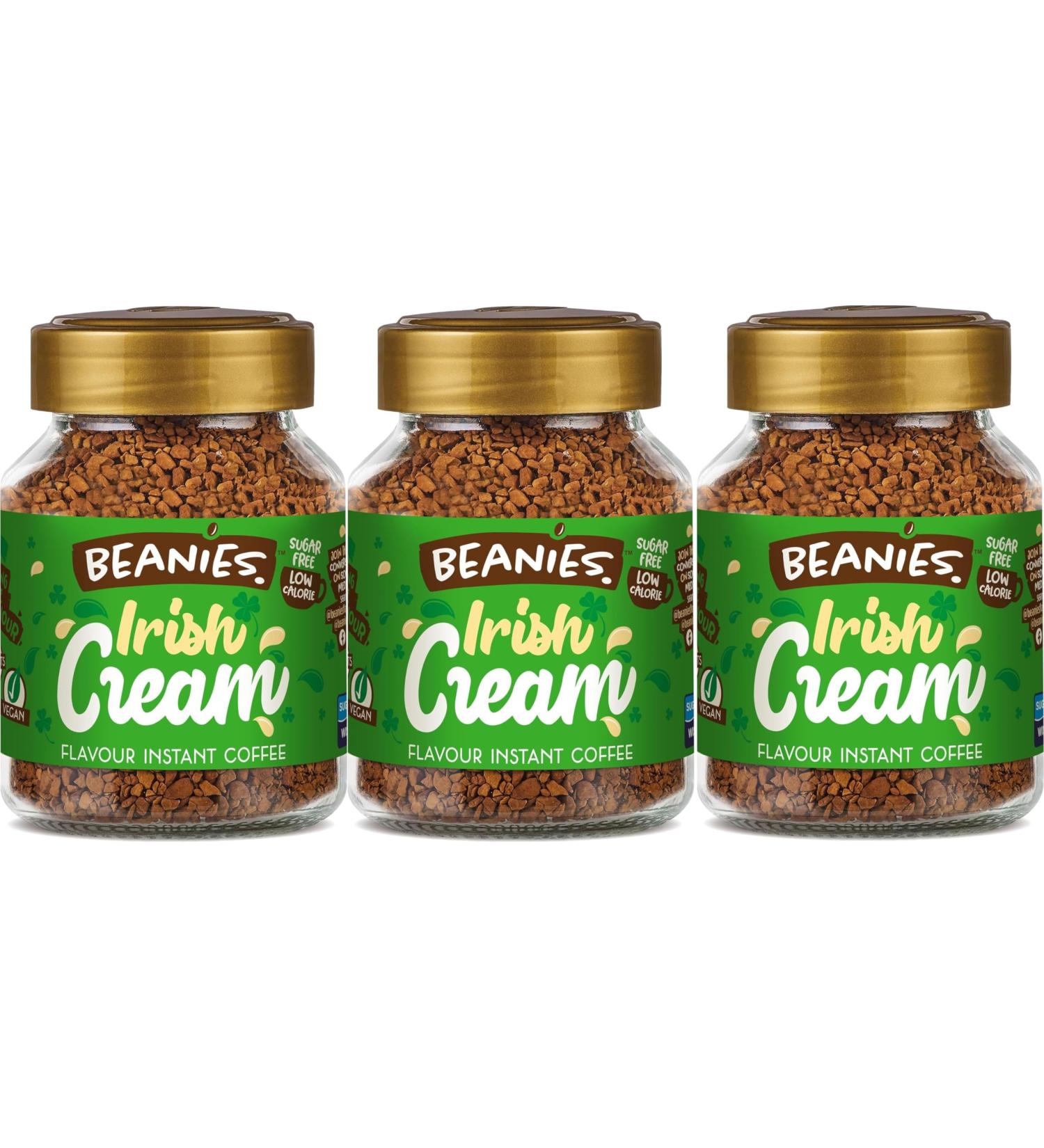 Beanies Irish Cream Flavour Instant Coffee 50g Value 3 Pack