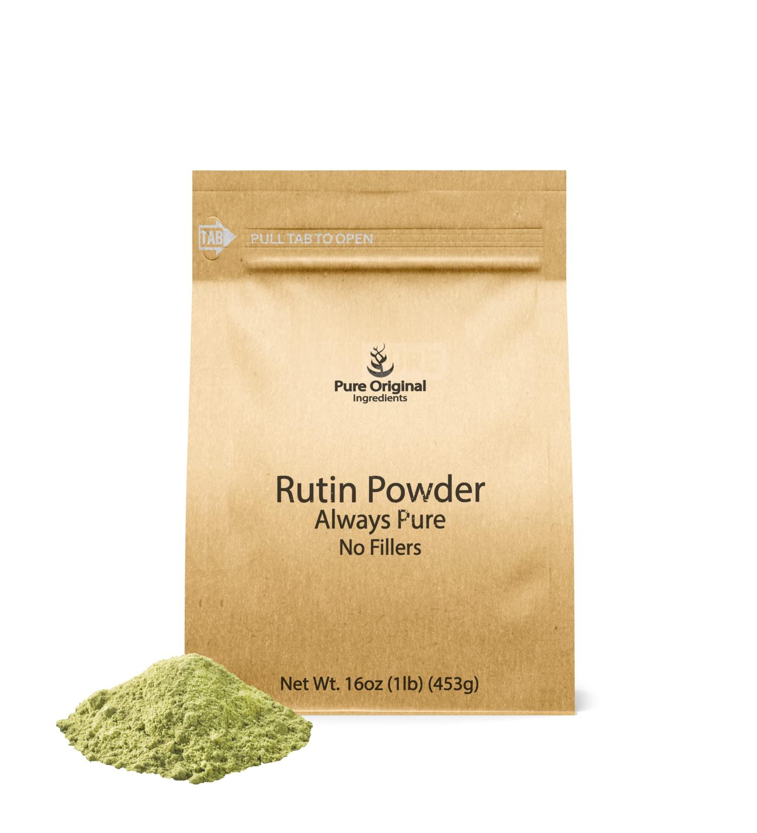 PURE ORIGINAL INGREDIENTS Rutin Powder Always Pure No Additives Or Fillers Lab Verified (16 Ounce) 1 Pound (Pack of 1) - Buy Online on GoSupps.com