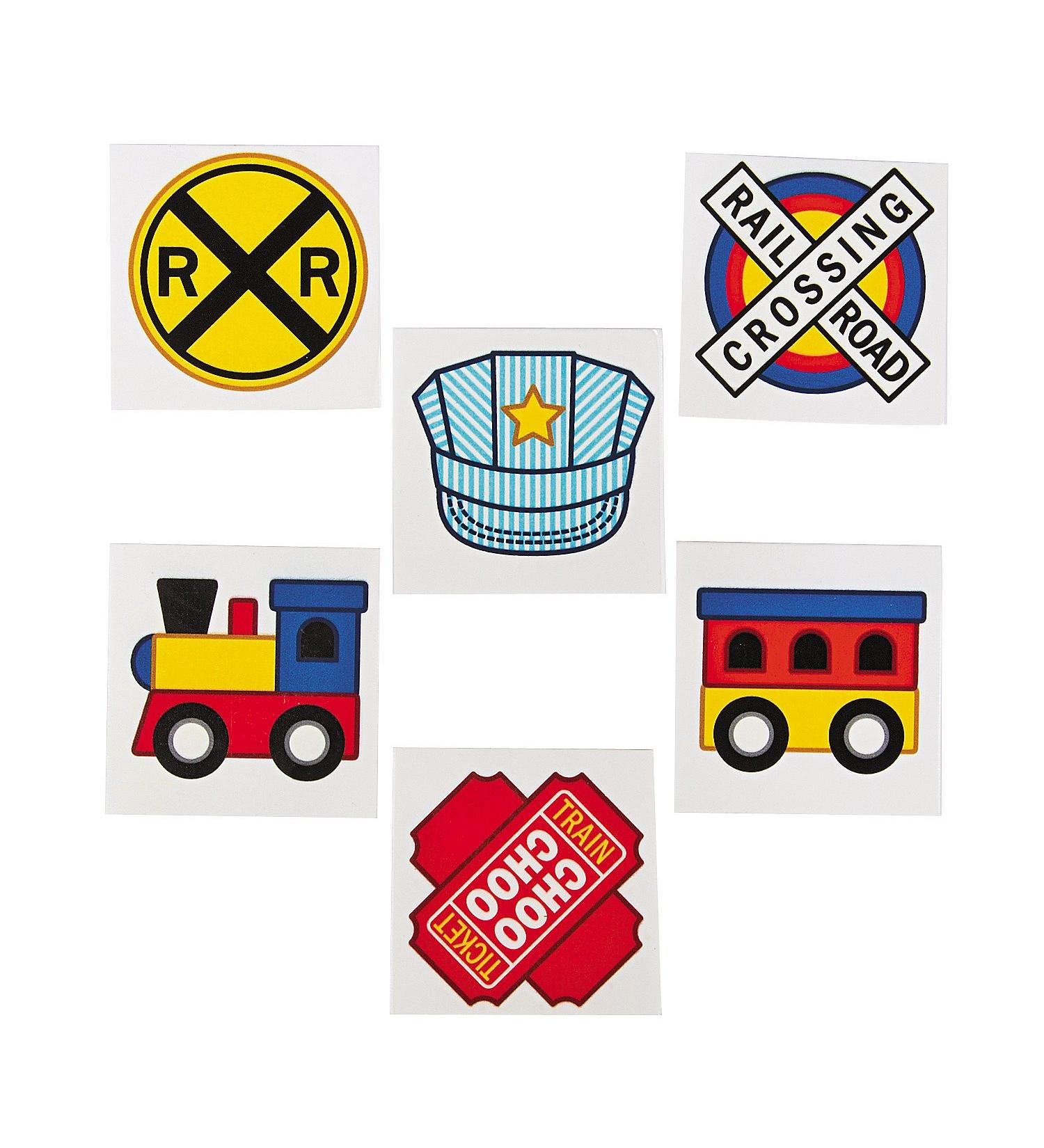TRAIN PARTY TATTOOS (72PC) - Apparel Accessories - 72 Pieces