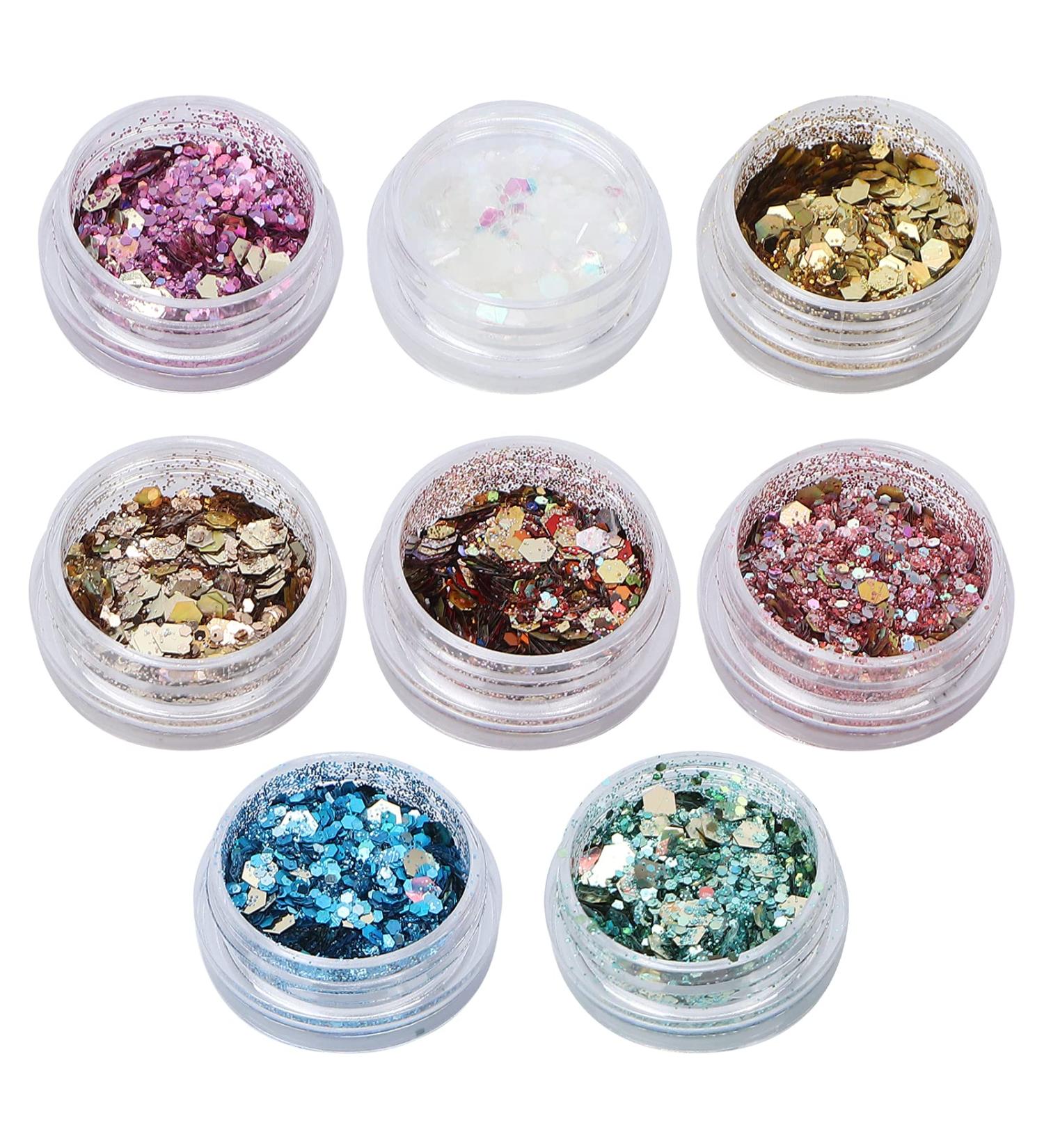 Nail Glitter Flakes Mixed Nail Sequins Apply Directly 8 Boxes Glitter for Nails for Nail Salon for Family for Nail School for DIY Nail Art - Buy Online on GoSupps.com