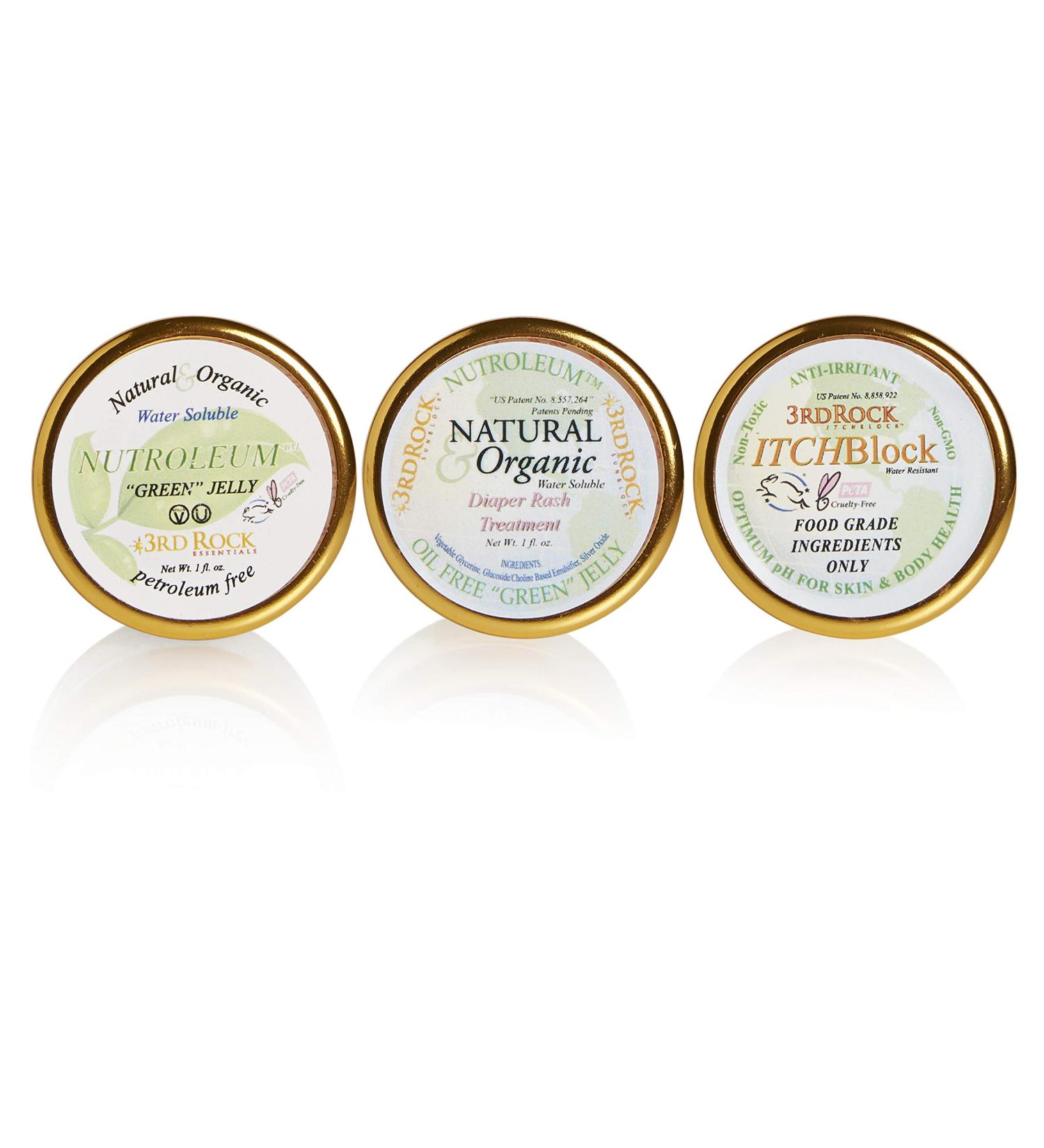 Organic Baby Diaper Rash Treatment - 3 Pack Silver Gel Zinc Cream & Petroleum-Free Protectant - Buy Online on GoSupps.com