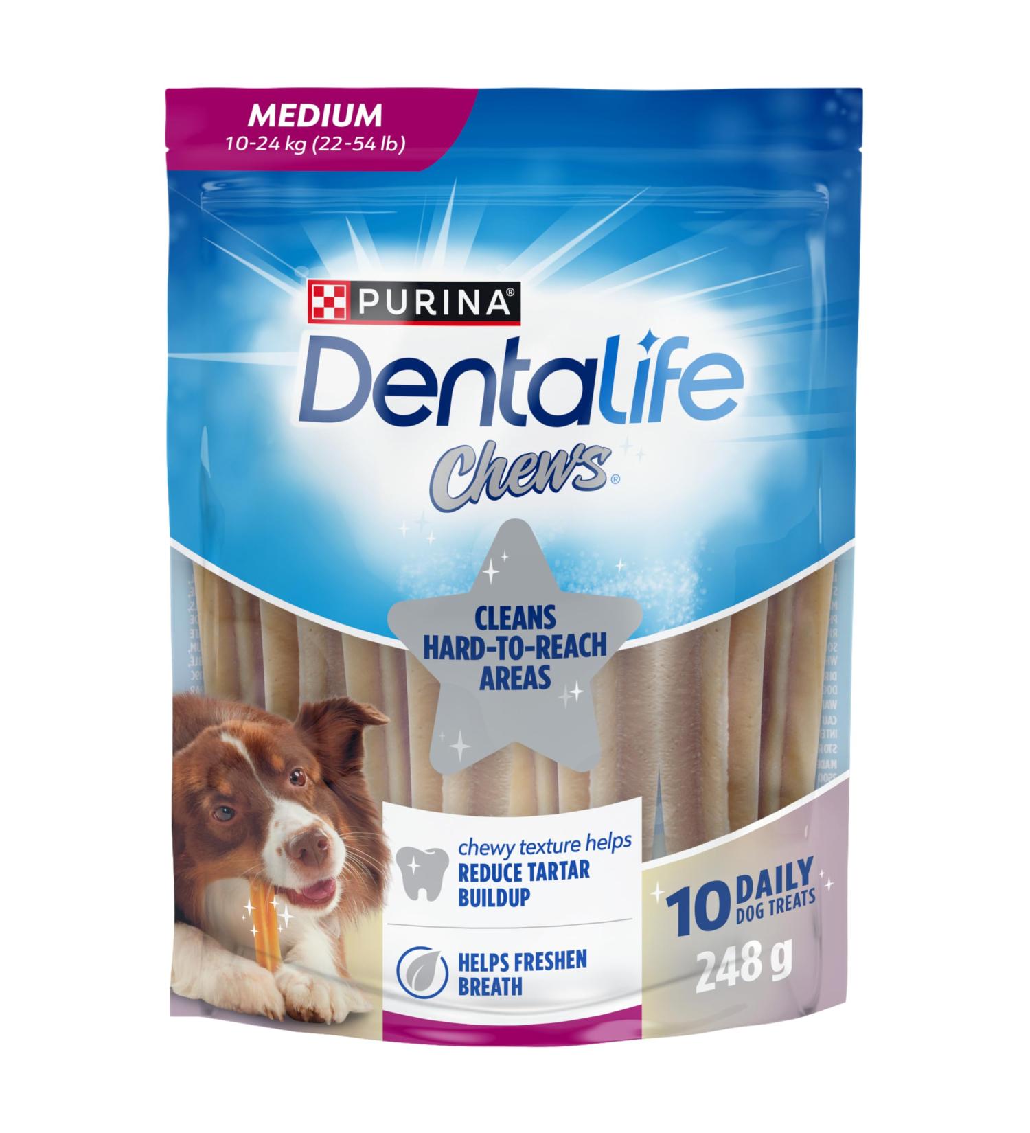 DentaLife Chews Dog Treats for Medium Breed Dogs - 248 g Pouch (1 Pack) 248 g (Pack of 1) - Buy Online on GoSupps.com