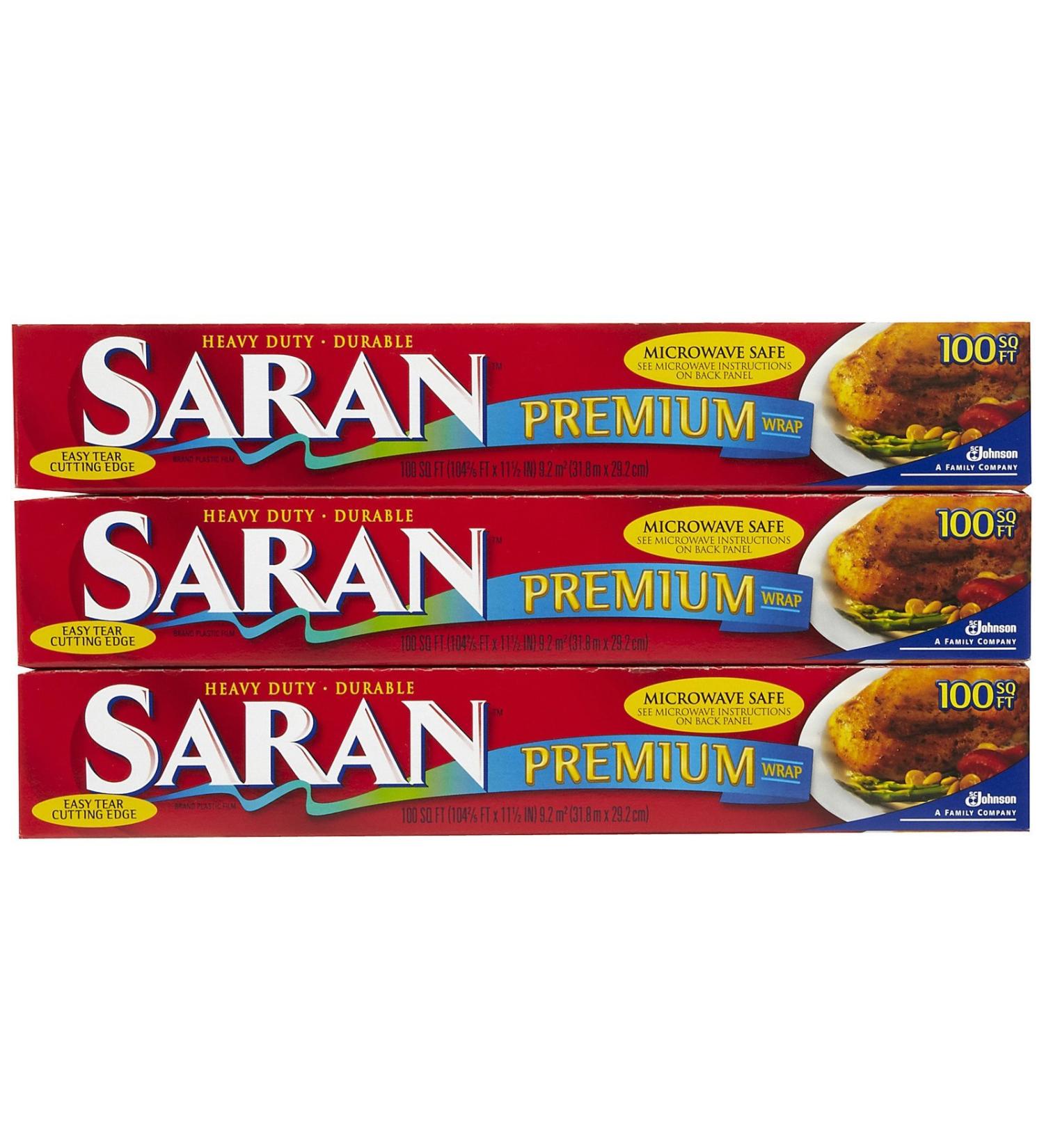 Saran Premium Plastic Wrap - 100 ft - 3 pk