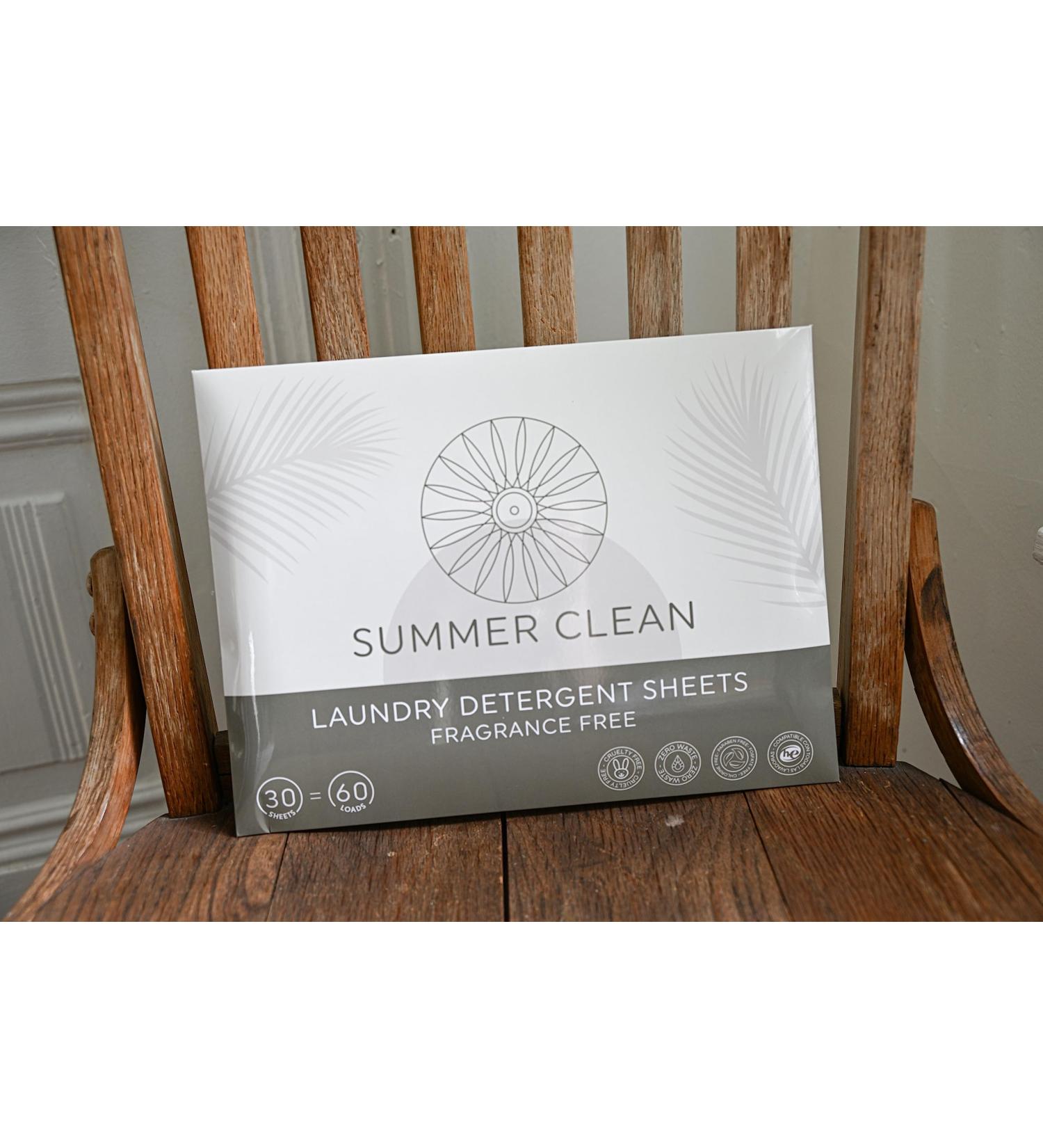 Eco-Friendly Laundry Detergent Sheets - Fragrance-Free Hypoallergenic Plastic-Free (30 Sheets 60 Loads) - Safe & Chemical-Free Cleaning Solution - Buy Online on GoSupps.com