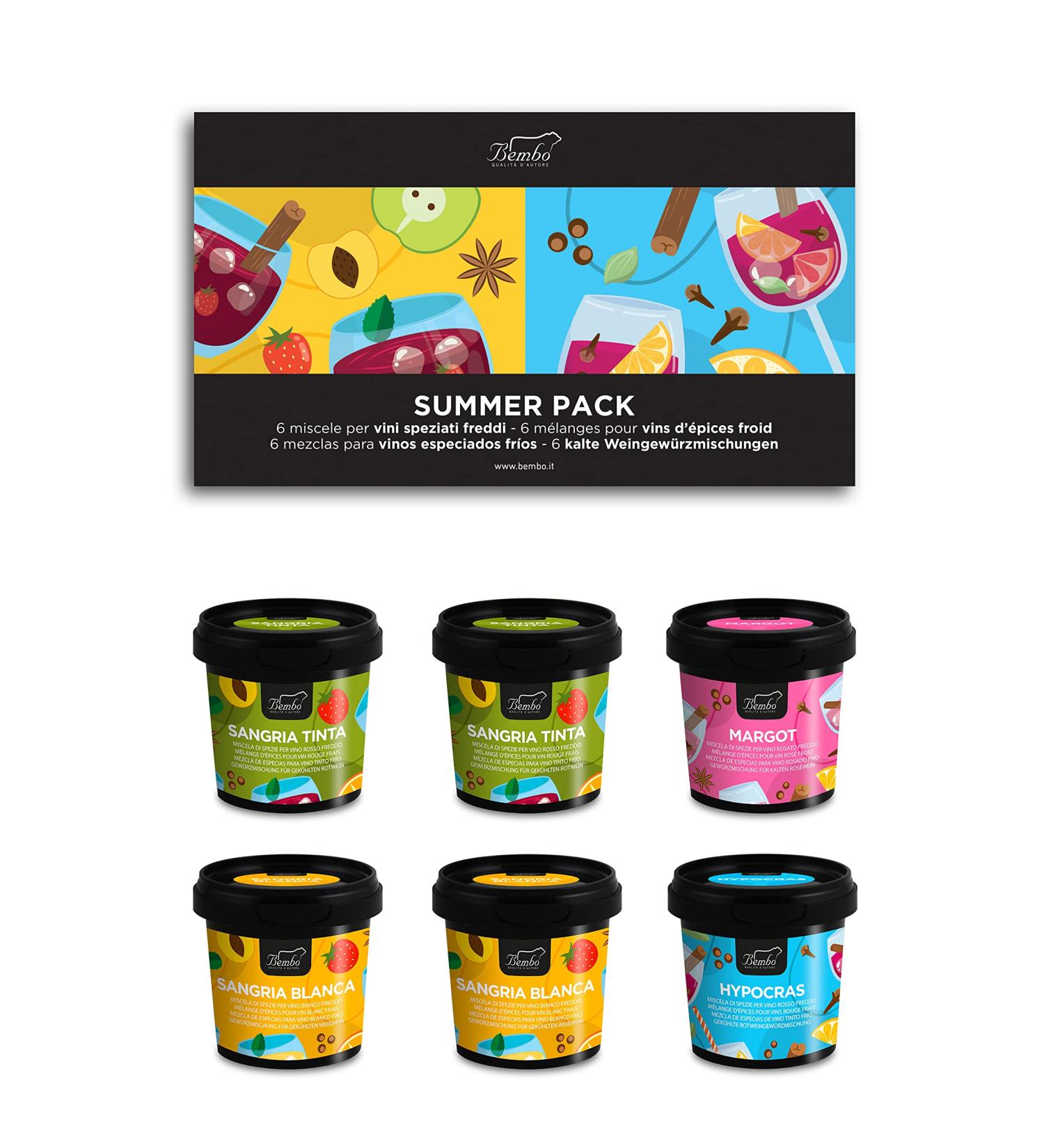 Vins pic s - Summer Pack - 6 M langes pour Vins pic s Froid - Sangria Blanca Sangria Tinta Margot Hypocras - Ap ritifs et Cocktails - Made in Italy - Buy Online on GoSupps.com